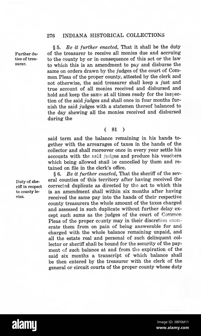 Pagina 290 delle 1809-1816 leggi del territorio dell'Indiana, incentrate sulle azioni legislative che definivano il primo governo territoriale dell'Indiana. Le leggi comprendono regole per la governance, il benessere pubblico e i precedenti legali. Foto Stock