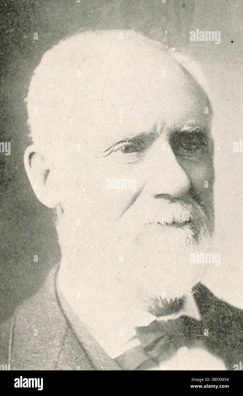 Un altro ritratto di Jonathan Fallis Linton (1831-1920), una figura chiave nella storia di Columbus noto per il suo ruolo nell'Ohio Statesman e la creazione di Lake Park. Le sue iniziative imprenditoriali alla fine degli anni '1800 aiutarono a plasmare lo sviluppo della regione. Foto Stock