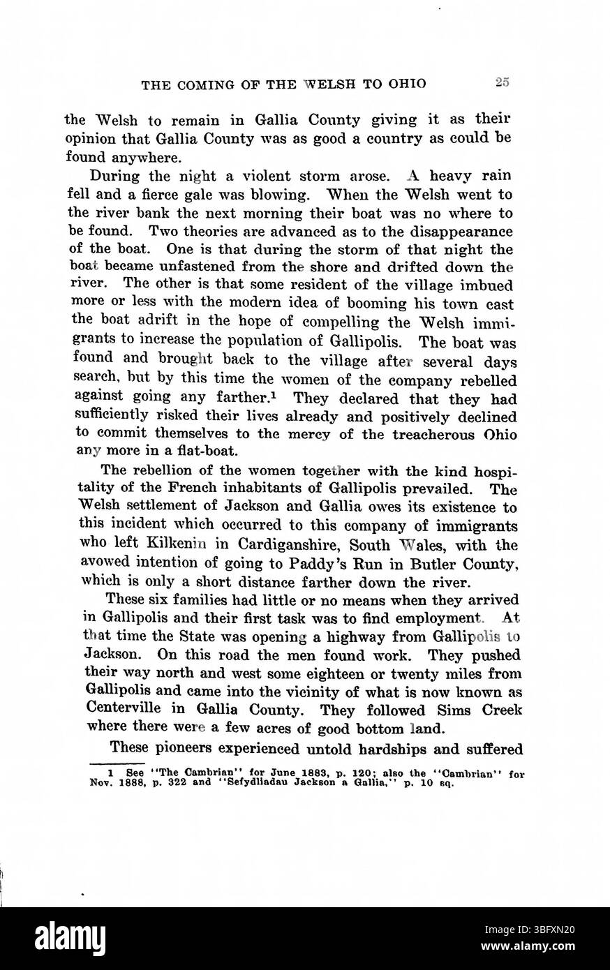 Pagina 27 di "Welsh of Columbus, Ohio: A Study of Adaptation and assimilation" (1913) evidenzia l'influenza del reverendo Daniel Jenkins Williams come ministro della Chiesa metodista calvinistica gallese e il suo conseguimento di un dottorato di ricerca presso l'Ohio State University. Foto Stock