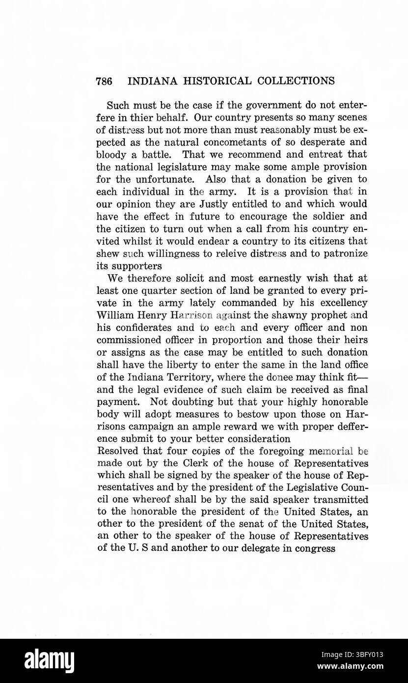 Pagina 800 include leggi aggiuntive e ordini esecutivi che erano fondamentali per la governance e l'ordine del territorio dell'Indiana dal 1809 al 1816. Foto Stock