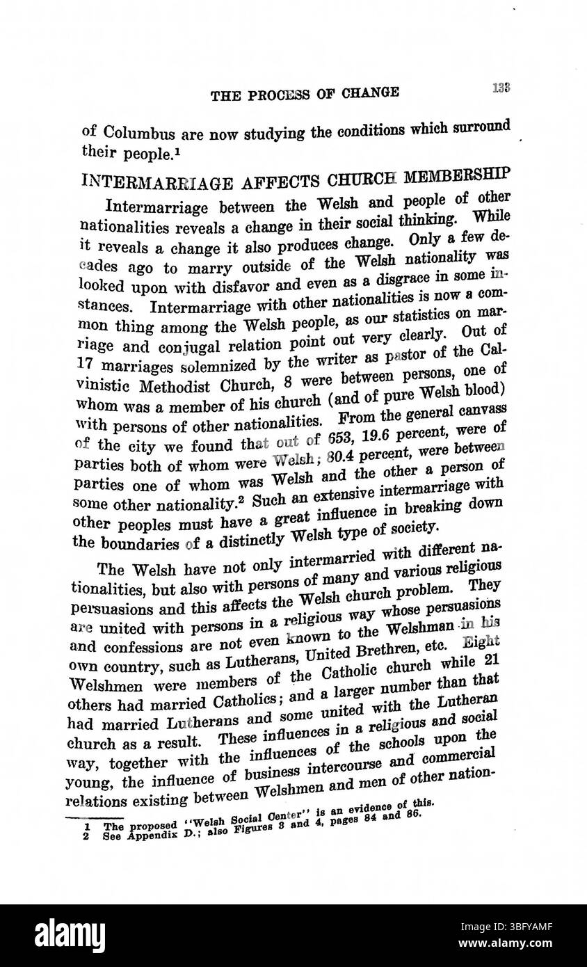Il reverendo Daniel Jenkins Williams ha scritto questo studio del 1913 sull'adattamento degli immigrati gallesi a Columbus, Ohio. Ha servito come ministro della Chiesa metodista calvinistica gallese e ha conseguito un dottorato di ricerca nel 1914. Foto Stock