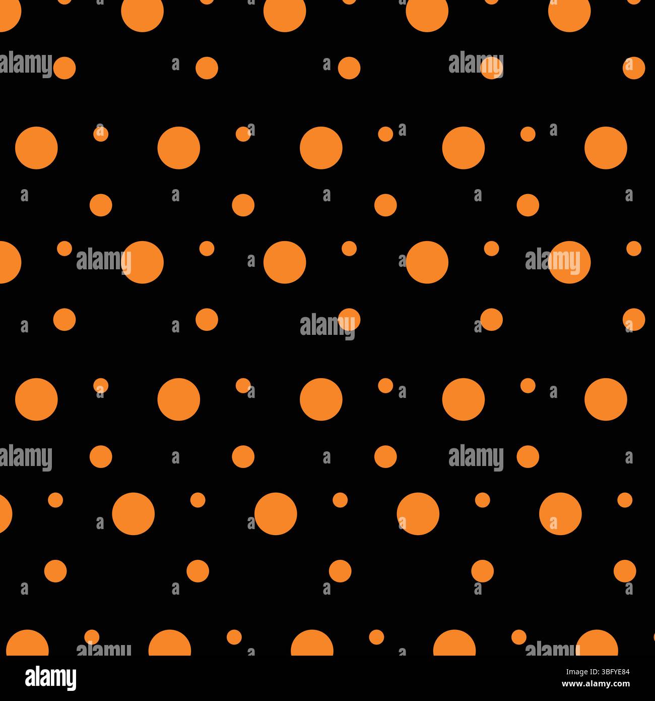 Motivo vettoriale senza cuciture Halloween con pois e puntini piccoli. Motivo a pois senza cuciture. Per la progettazione di siti Web, sfondi per desktop, sfondo per bambini. Illustrazione Vettoriale