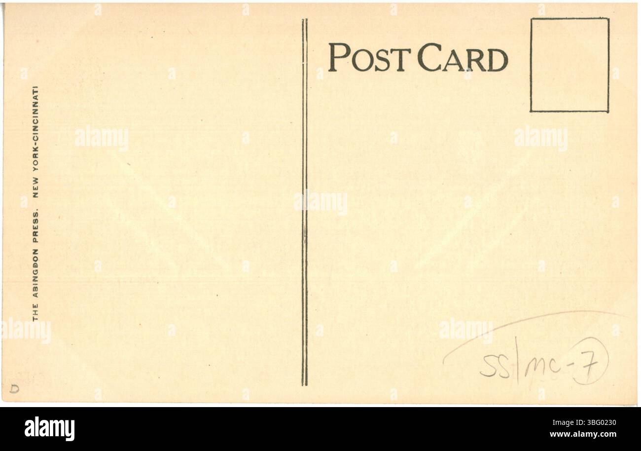 Questa immagine cattura una scena dell'episodio 1, scena 3 di "The Wayfarer", eseguita durante la celebrazione del centenario delle missioni metodiste presso l'Ohio State Fairgrounds nel 1919. La produzione faceva parte di un evento speciale che segnava la pietra miliare dell'organizzazione Metodista Missions. Foto Stock