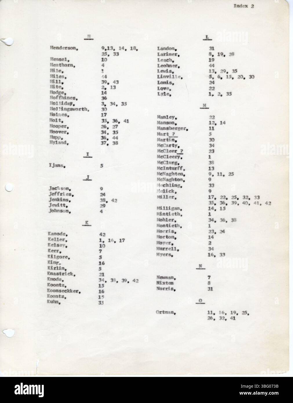 Una raccolta di iscrizioni del cimitero di Fairfield County, Ohio, registrata da D. W. Denton nel 1963, tra cui diversi cimiteri di township come il cimitero di Stevenson e il cimitero di Reid-Stoltz-Saum. Foto Stock