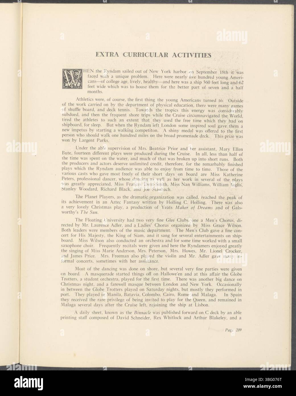 La pagina 210 di "The Student Magellan" (1927) mostra una sezione mancante nel processo di digitalizzazione. Cinque pagine vuote non sono state acquisite tra le immagini 1 e 2, creando un vuoto nell'archivio digitale. Foto Stock