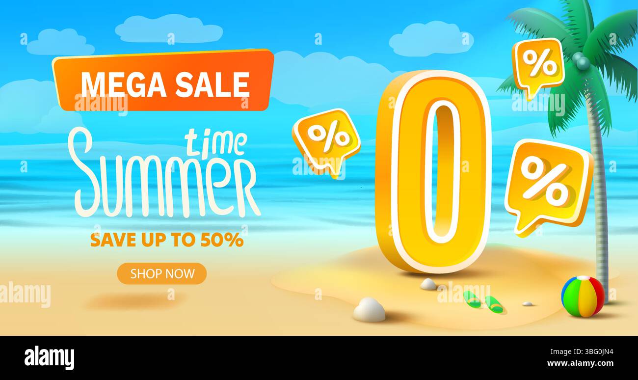 Ora legale, offerta di vendita 0%, stagione di risparmio volantino. Vettore Illustrazione Vettoriale