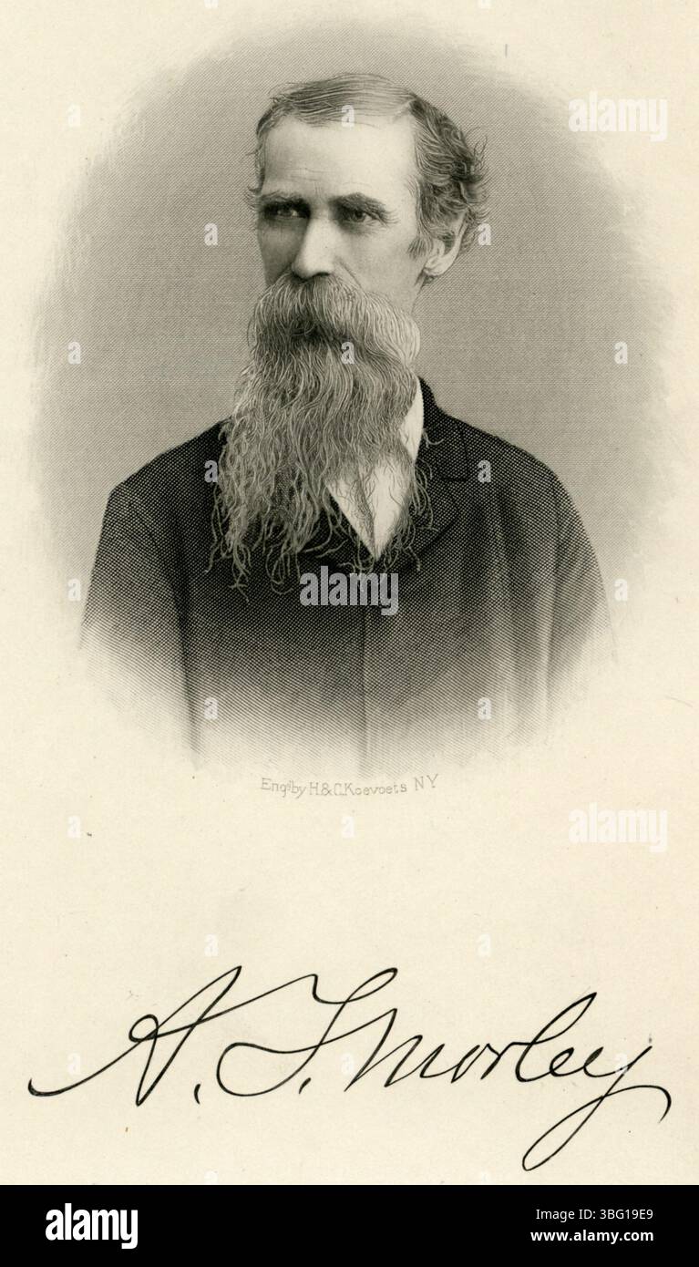 Allen T. Morley (1840-1912), una figura chiave nell'industria dei forni di Columbus, fondò la Columbus Warm Air Furnace Company e in seguito lavorò per la P. Hayden Saddlery hardware Company. Foto Stock