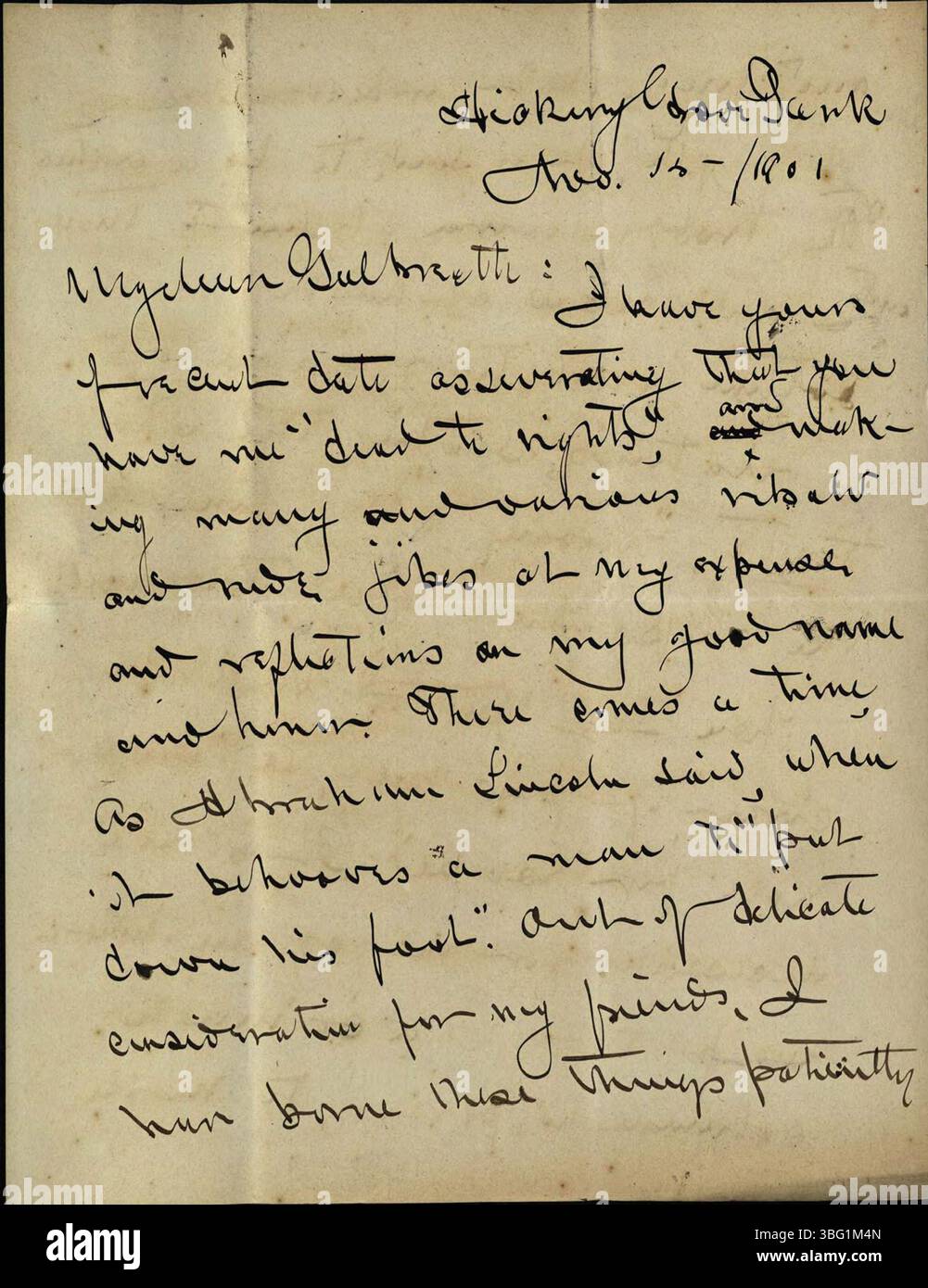 La collezione di lettere di William Jackson Armstrong include diverse corrispondenze, tra cui scambi con Charles B. Galbreath. Queste lettere forniscono approfondimenti storici sulle opinioni di Armstrong sulla riforma politica, il cambiamento sociale e le sue esperienze di vita come ex ispettore generale. Foto Stock La collezione di lettere di William Jackson Armstrong include diverse corrispondenze, tra cui scambi con Charles B. Galbreath. Queste lettere forniscono approfondimenti storici sulle opinioni di Armstrong sulla riforma politica, il cambiamento sociale e le sue esperienze di vita come ex ispettore generale. Foto Stock