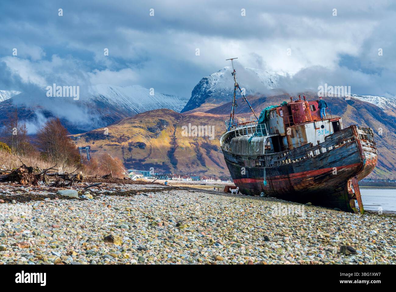 Highlands, Caledonian Canal, British Isles, UK, United Kingdom, Highland, Fort William The Old Boat of Caol S Foto Stock