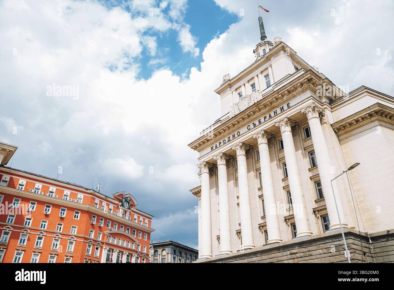 Edificio dell'Assemblea Nazionale a Sofia, Bulgaria, Europa Foto Stock