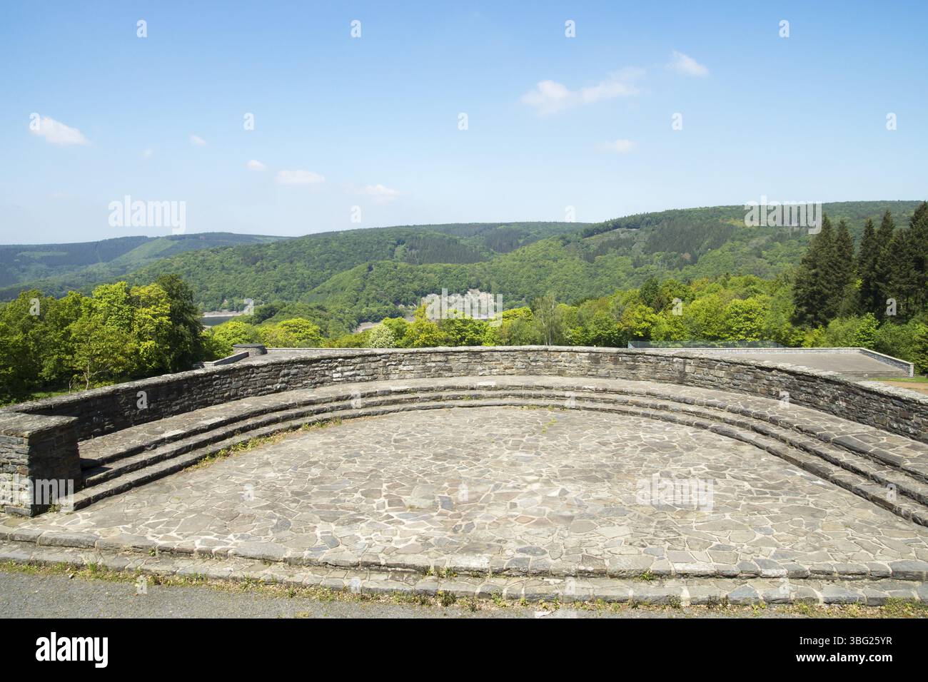 Vogelsang, Eifel, campo sportivo e stand VIP, Germania, Europa Foto Stock
