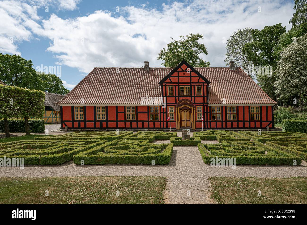 Museo della città di Fredericia in una vecchia casa in legno, Danimarca, 25 maggio 2025 Foto Stock