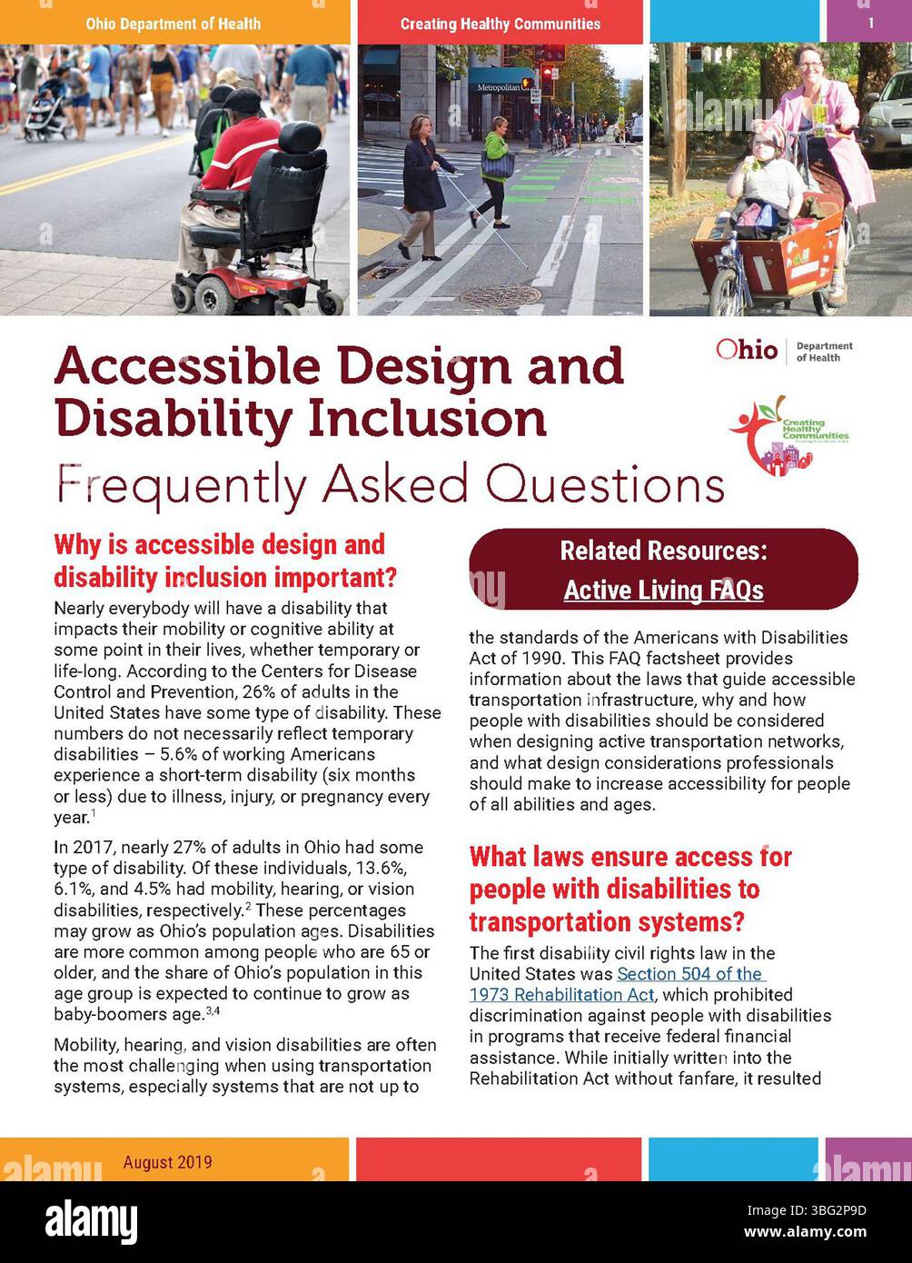 Questo documento fornisce le domande più frequenti sul design accessibile e sull'inclusione della disabilità, evidenziando i principi, le pratiche e le politiche chiave volti a rendere gli spazi più inclusivi per le persone con disabilità. È stato pubblicato nell'agosto 2019 e include riferimenti bibliografici. Foto Stock