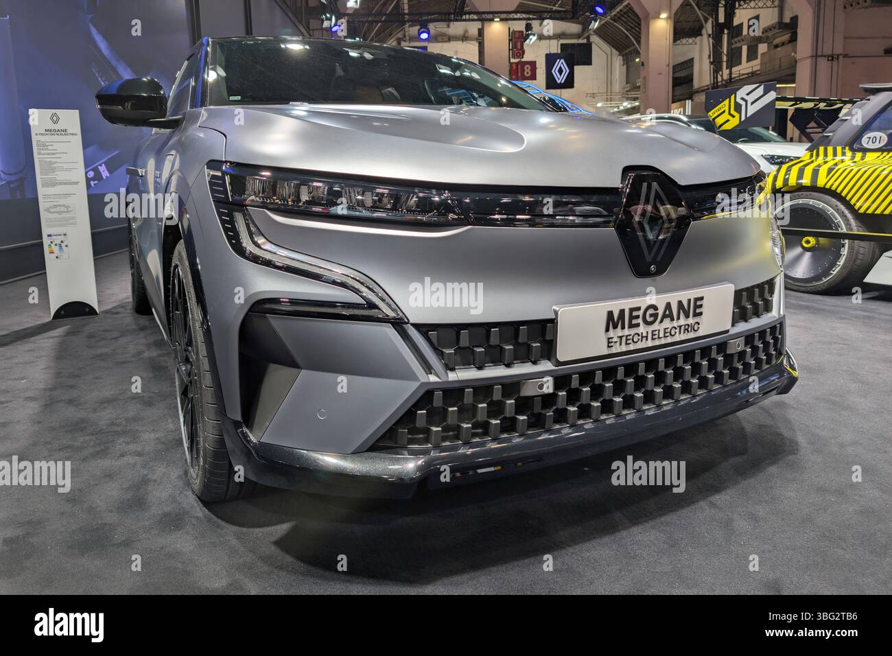 Barcellona, Spagna - 18 maggio 2025: Renault Megane e-Tech in mostra all'Automobile Barcelona 2025 di Barcellona, Spagna. Foto Stock