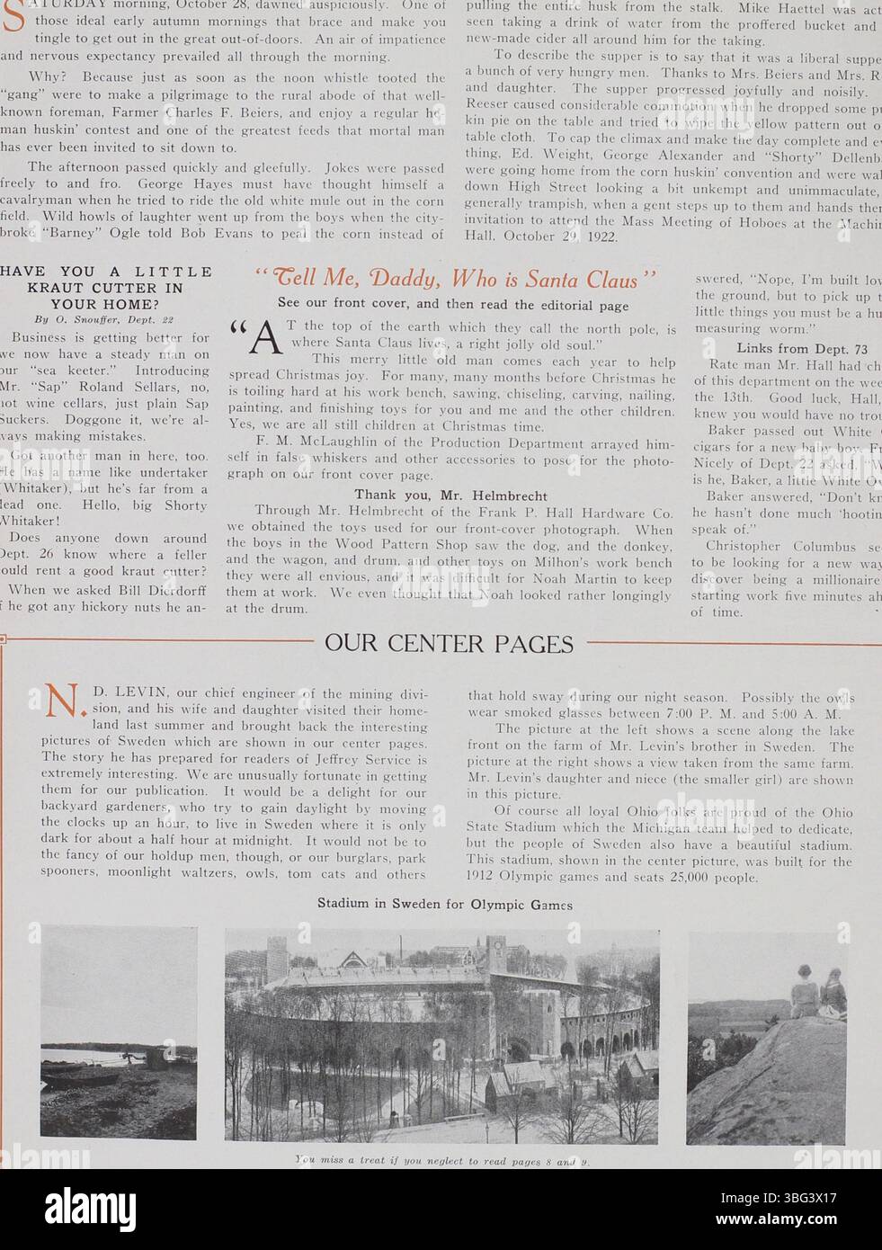 Il Jeffrey Service è stato un periodico pubblicato nel 1914, con aggiornamenti sulla Jeffrey Company, tra cui attrezzature minerarie, dipendenti ed eventi sociali. Spesso venivano incluse fotografie dei lavoratori, delle loro famiglie e delle attività aziendali. Con l’inizio della prima guerra mondiale, la newsletter ha trattato l’impatto della guerra sui dipendenti e sull’arruolamento militare di molti. Si tratta di una risorsa essenziale per la ricerca sulla storia dell'azienda e sul suo ruolo in Colombo all'inizio del XX secolo. Foto Stock