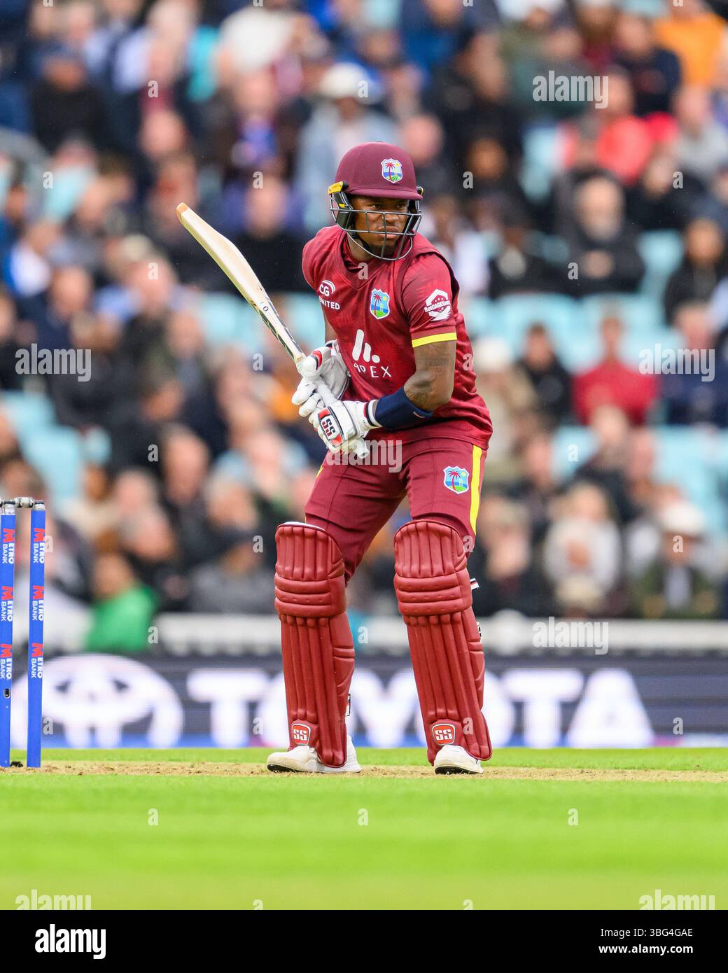 LONDRA, REGNO UNITO. 3 giugno: In azione durante Inghilterra contro Indie occidentali 3rd Metro Bank ODI al Kia Oval Cricket Ground martedì 3 giugno 2025 a LONDRA, REGNO UNITO. Crediti: Taka Wu/Alamy Live News Foto Stock
