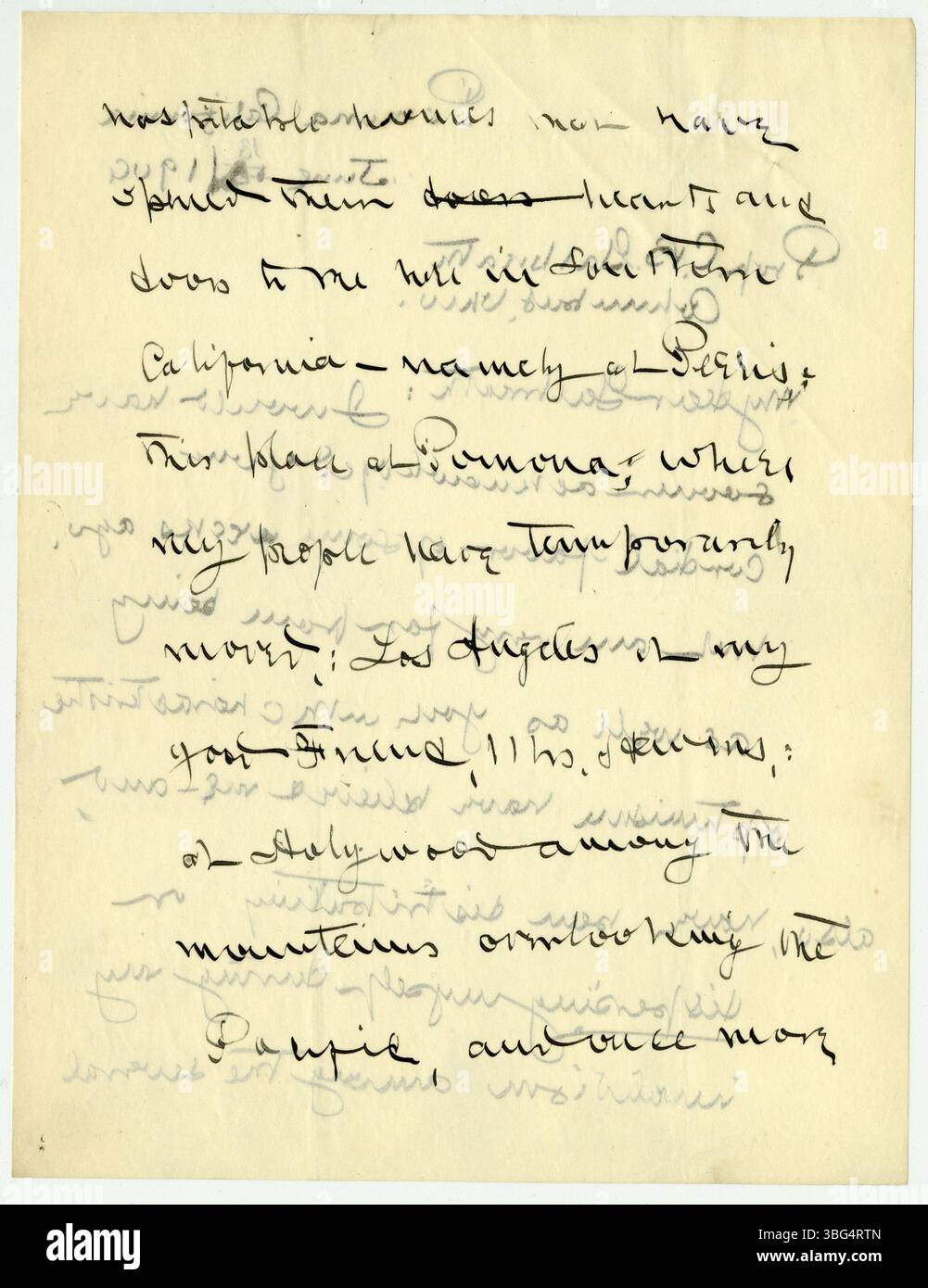 Questa lettera di William Jackson Armstrong a Charles B. Galbreath, datata 13 giugno 1906, fu scritta da Pomona, California. Armstrong riflette sul suo soggiorno nel sud della California, descrive le sue impressioni sulla zona e chiede informazioni sugli individui di Columbus, Ohio. Foto Stock Questa lettera di William Jackson Armstrong a Charles B. Galbreath, datata 13 giugno 1906, fu scritta da Pomona, California. Armstrong riflette sul suo soggiorno nel sud della California, descrive le sue impressioni sulla zona e chiede informazioni sugli individui di Columbus, Ohio. Foto Stock