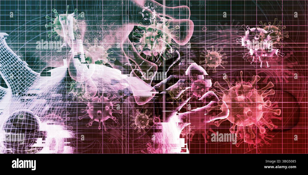 Concetto di Medical Technology Network per servizi e soluzioni Foto Stock