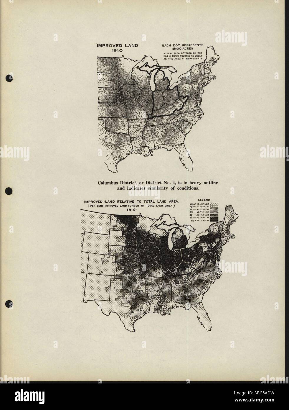 Questo documento del 1916, presentato dalla camera di commercio di Columbus, ha proposto Columbus come la scelta migliore per una Federal Land Bank, evidenziando la posizione centrale della città, i trasporti e le opportunità commerciali come fattori chiave a sostegno della finanza agricola federale. Foto Stock