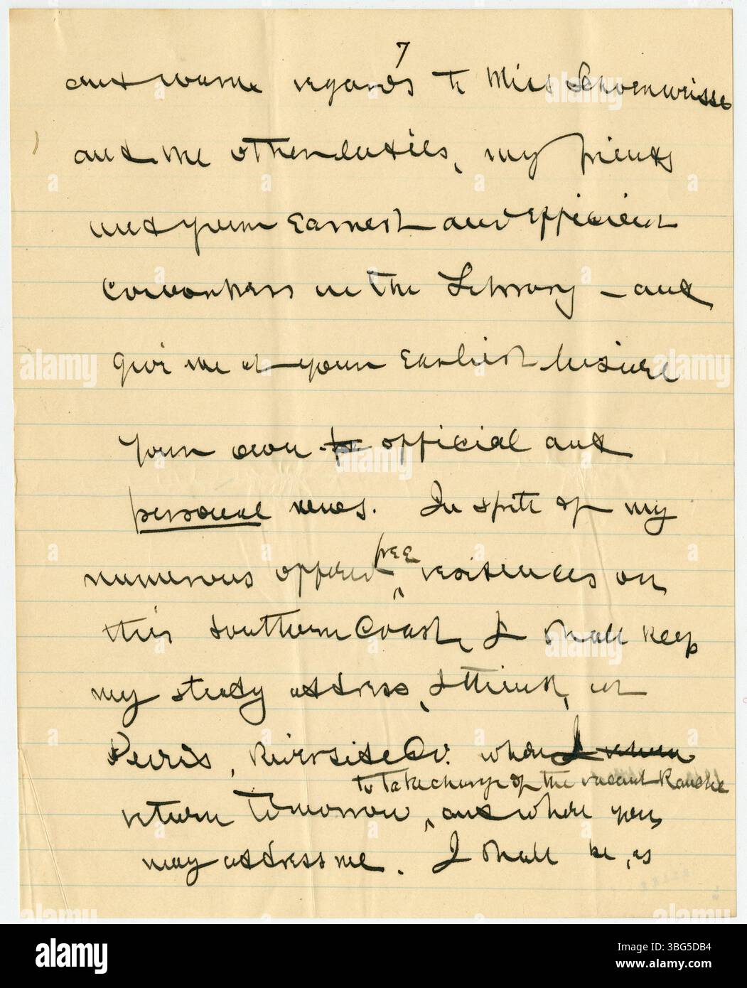 In questa lettera, datata 11 maggio 1906, William Jackson Armstrong scrive a Charles B. Galbreath. Armstrong descrive le sue esperienze in California e discute i suoi prossimi piani. Armstrong era un ex ispettore generale consolare degli Stati Uniti, attivista politico, storico e docente di riforma sociale, che viveva in California all'epoca. Foto Stock In questa lettera, datata 11 maggio 1906, William Jackson Armstrong scrive a Charles B. Galbreath. Armstrong descrive le sue esperienze in California e discute i suoi prossimi piani. Armstrong era un ex ispettore generale consolare degli Stati Uniti, attivista politico, storico e docente di riforma sociale, che viveva in California all'epoca. Foto Stock