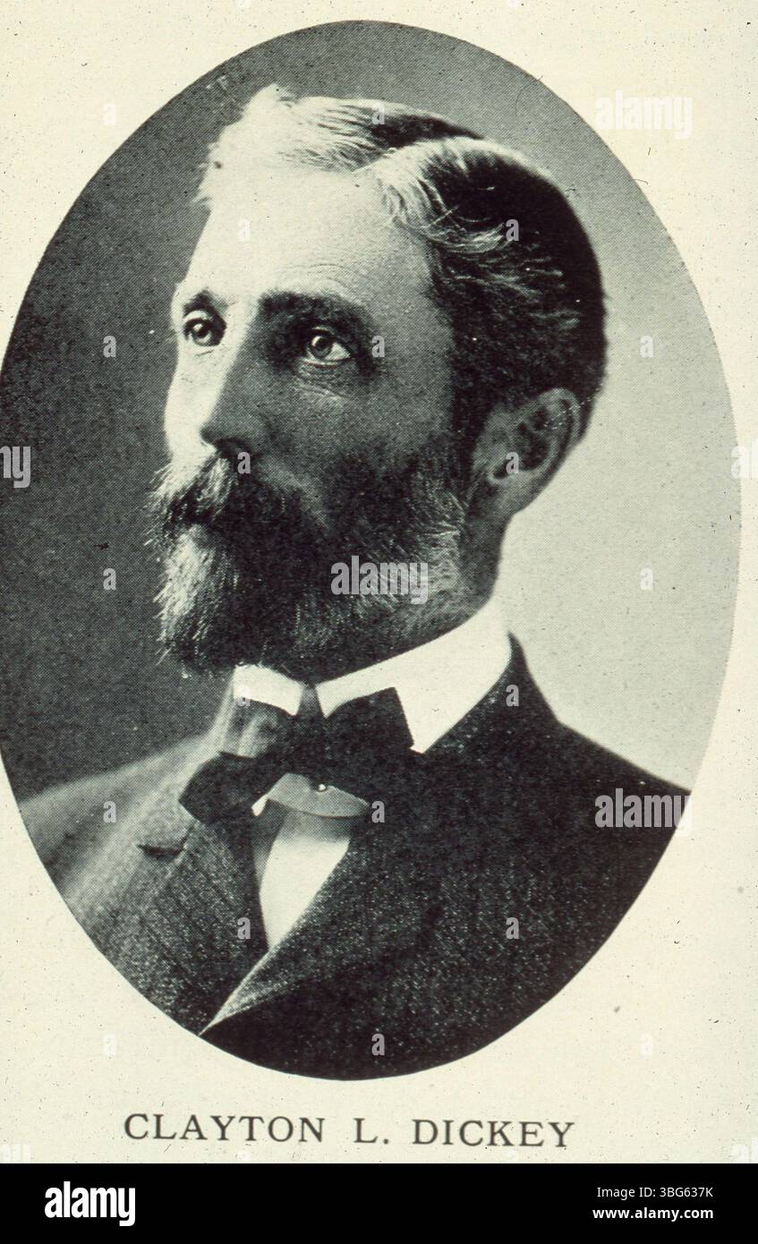 Clayton L. Dickey fondò la Columbus Oil Cloth Company nel 1901, che in seguito divenne Columbus Coated Fabrics di Borden. Era sposato con Mary Wilber e giocò un ruolo significativo nella produzione di tessuti ad olio per tavoli e carrozze. Foto Stock
