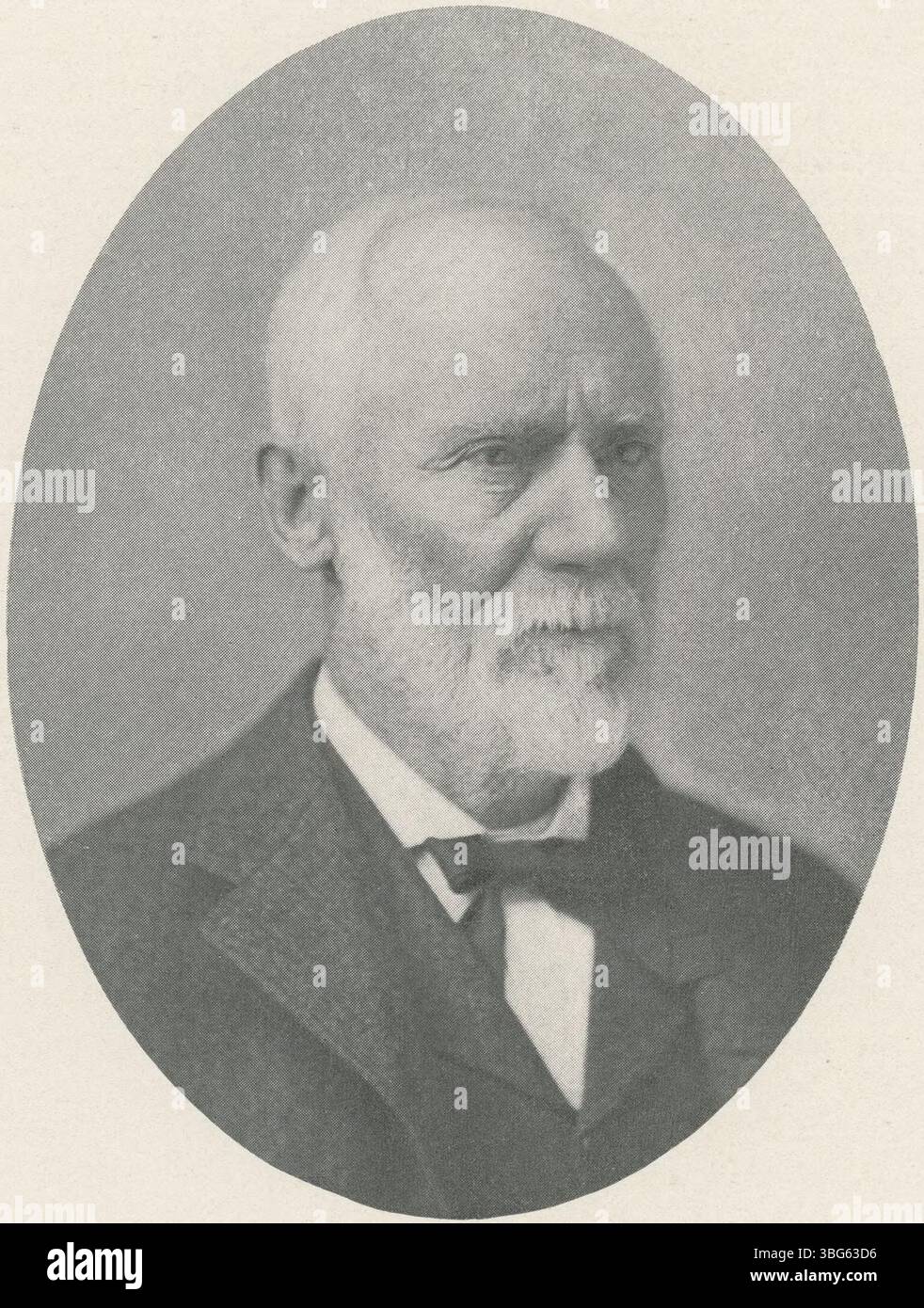 Questo terzo ritratto di Jonathan Fallis Linton (1831-1920) mette in evidenza la sua eredità di uomo d'affari e fondatore della città di Milo. La sua influenza sullo sviluppo della regione alla fine del XIX secolo è segnata dal suo lavoro con l'Ohio Statesman e Lake Park. Foto Stock
