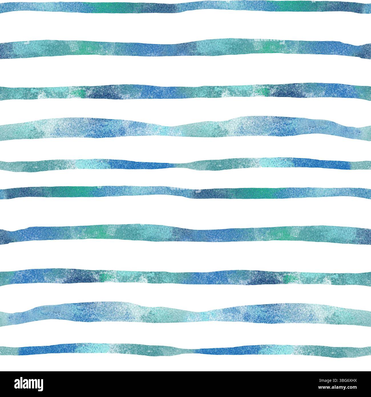 Il design presenta un motivo senza cuciture costituito da strisce blu e verdi su uno sfondo bianco nitido, che crea un effetto visivo vibrante Foto Stock