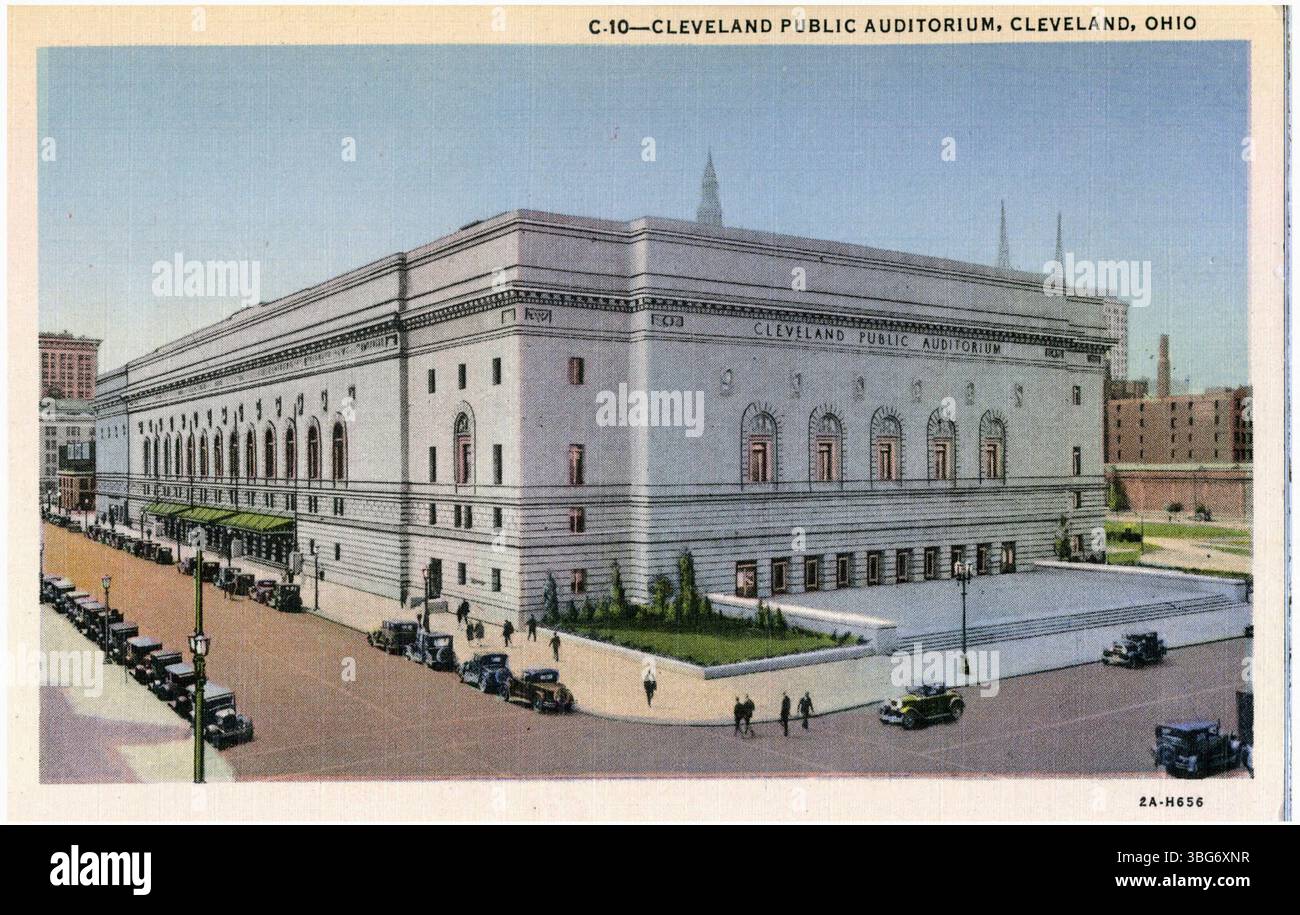 L'Auditorium pubblico di Cleveland, con una capienza di 156 posti a sedere, è uno dei più grandi locali della città. Ospita una varietà di eventi, tra cui concerti e mostre. Foto Stock