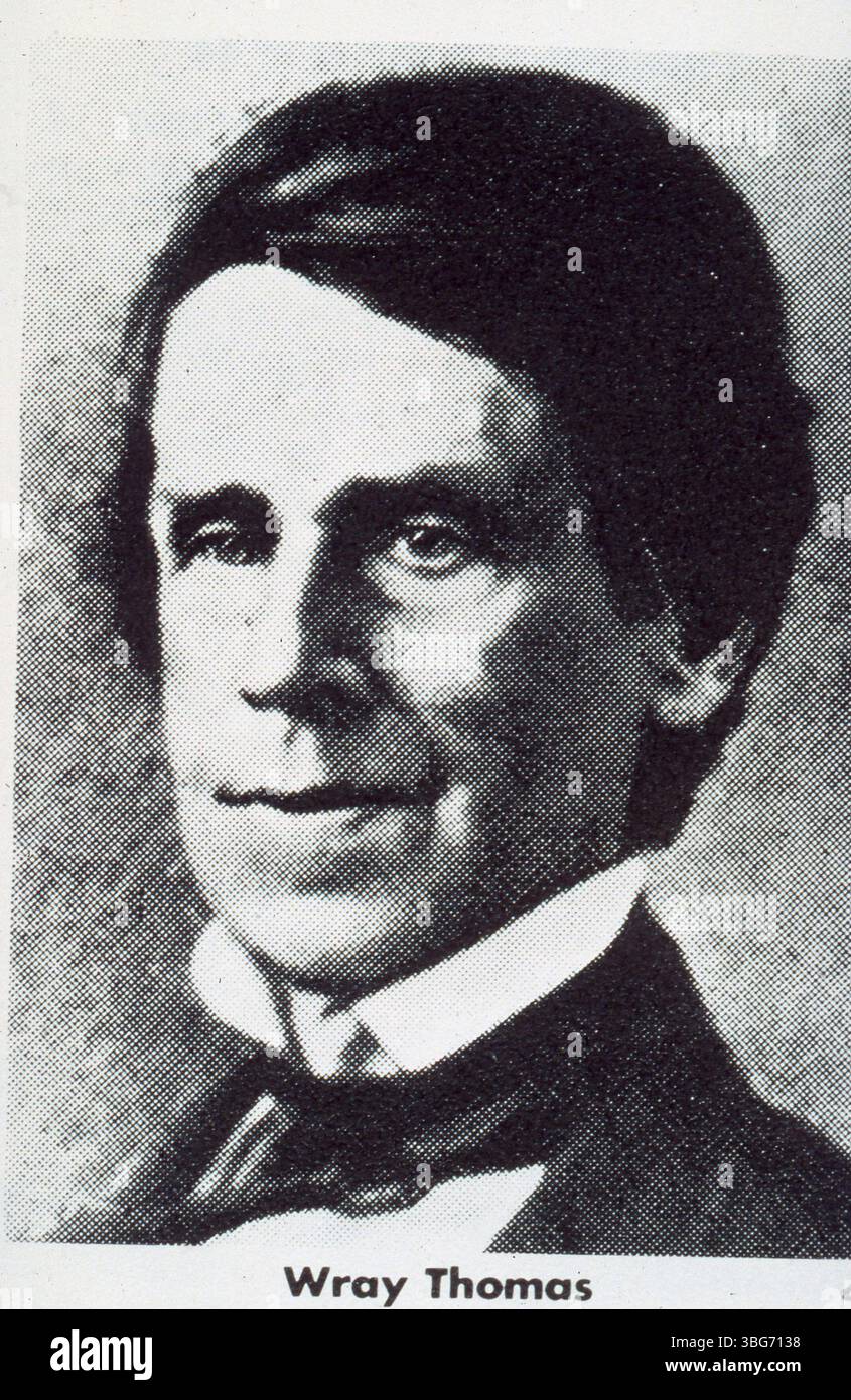 Questo ritratto raffigura Wray Thomas (1810-1883), avvocato e politico. Thomas si trasferì a Columbus da Richmond, Virginia, nel 1833, prestò servizio nella camera dei rappresentanti dell'Ohio, e fu sindaco di Columbus dal 1861 al 1864. Giocò un ruolo chiave nello sforzo di lobby per la creazione di Columbus Barracks (Fort Hayes). Foto Stock Questo ritratto raffigura Wray Thomas (1810-1883), avvocato e politico. Thomas si trasferì a Columbus da Richmond, Virginia, nel 1833, prestò servizio nella camera dei rappresentanti dell'Ohio, e fu sindaco di Columbus dal 1861 al 1864. Giocò un ruolo chiave nello sforzo di lobby per la creazione di Columbus Barracks (Fort Hayes). Foto Stock