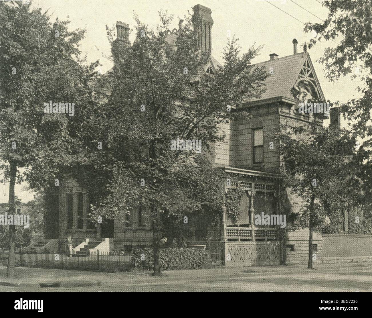 La casa di Allen G. Thurman, un importante politico dell'Ohio, fu costruita nel 1885 in stile Queen Anne. Thurman, che ha servito come rappresentante democratico, giudice della Corte Suprema dell'Ohio e senatore degli Stati Uniti, è stato anche il candidato alla vicepresidenza democratica del 1888. Dopo la sua morte, suo figlio Allen W. Thurman visse nella casa. Foto Stock