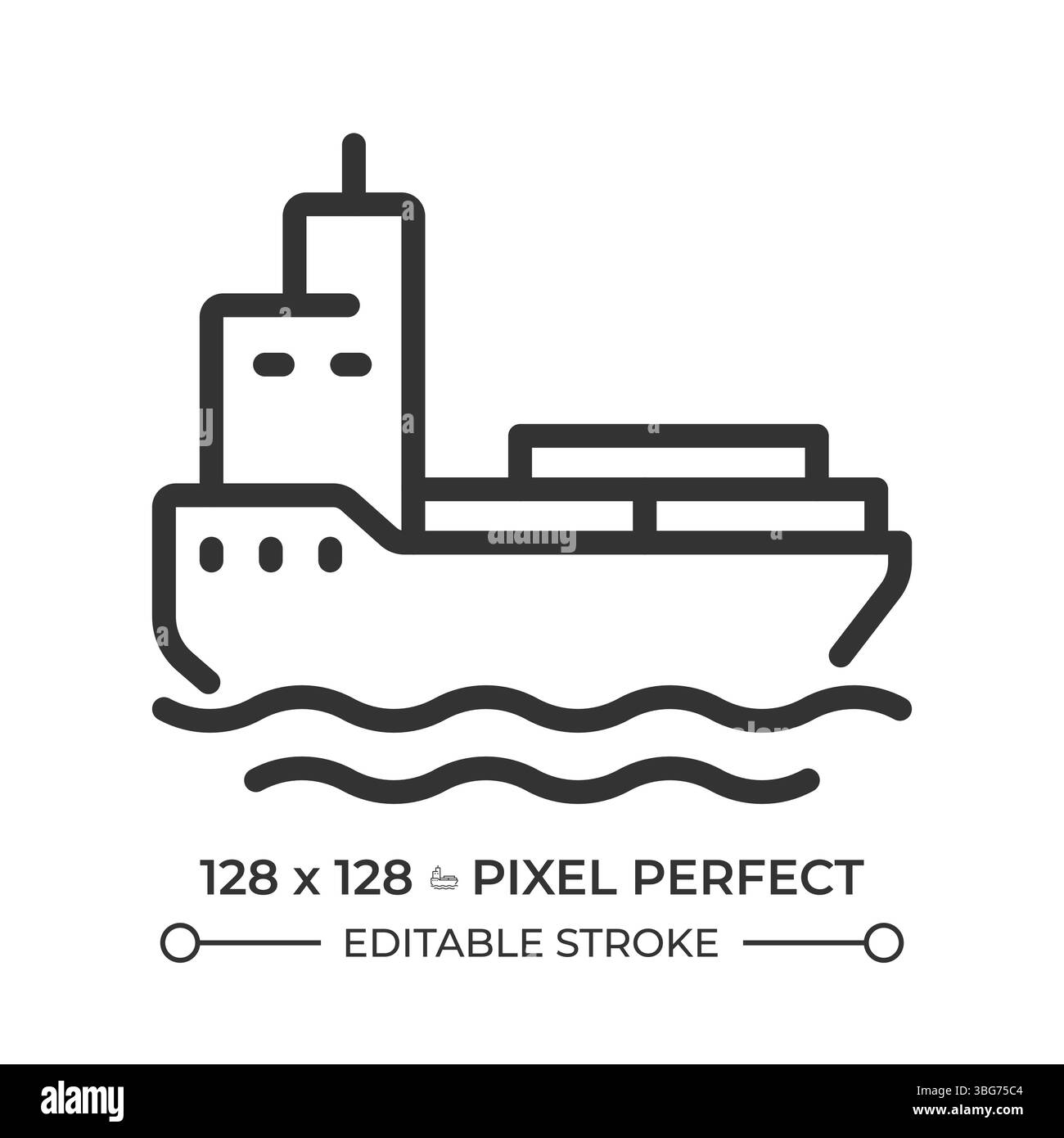 Icona della linea perfetta dei pixel Illustrazione Vettoriale
