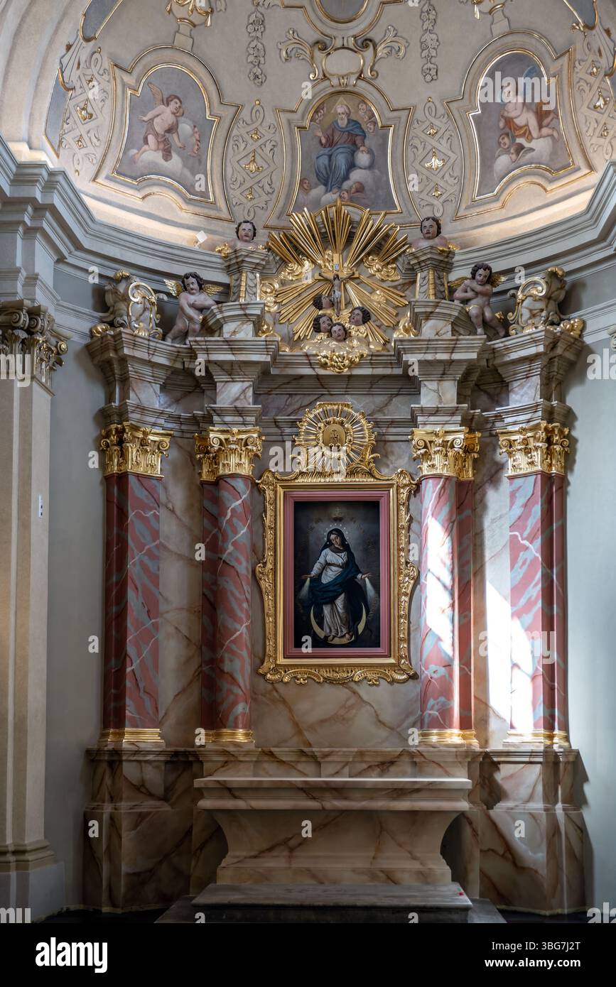 Polonia; Lublino; Basilica di San Stanislao Vescovo Martire - interno; Basilika St Stanislaus - Innenraum; Bazylika św. Stanisława Biskupa Męczennika Foto Stock