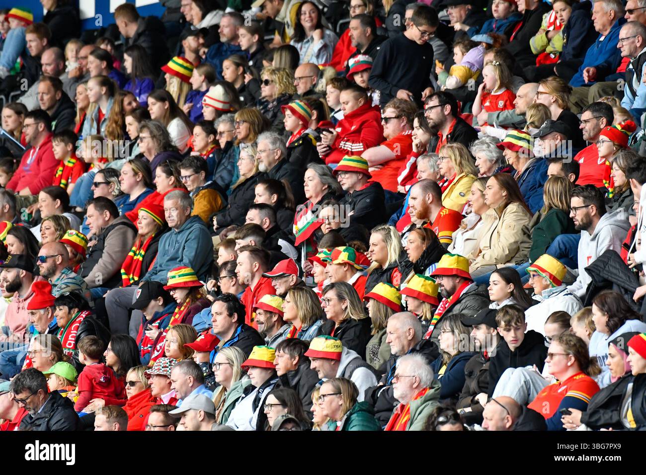 Swansea, Galles. 3 giugno 2025. Durante la partita del gruppo A4 della UEFA Women's Nations League tra Galles e Italia allo Stadio Swansea.com di Swansea, Galles, Regno Unito, il 3 giugno 2025. Crediti: Duncan Thomas/Majestic Media. Foto Stock
