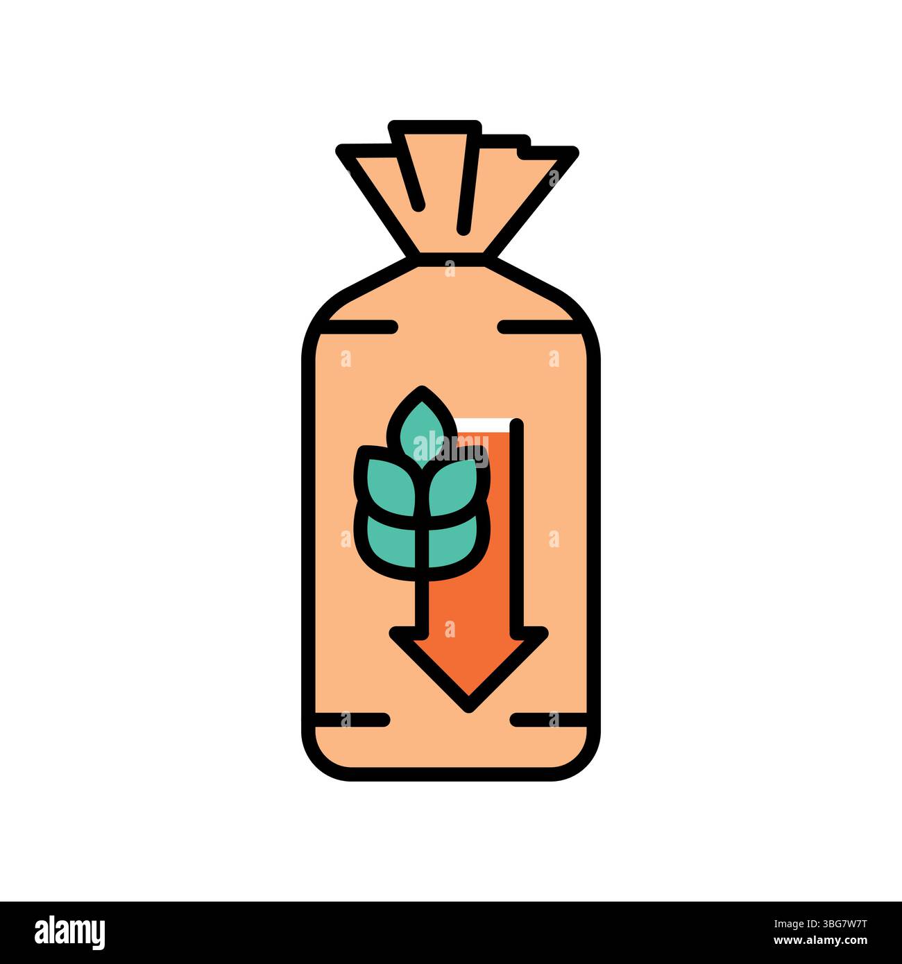 icona della linea di colore del pane a basso contenuto di carboidrati per progetti digitali e di stampa. Icone di pulizia minime per applicazioni e siti Web. Icone semplici e moderne per UI UX e branding Illustrazione Vettoriale