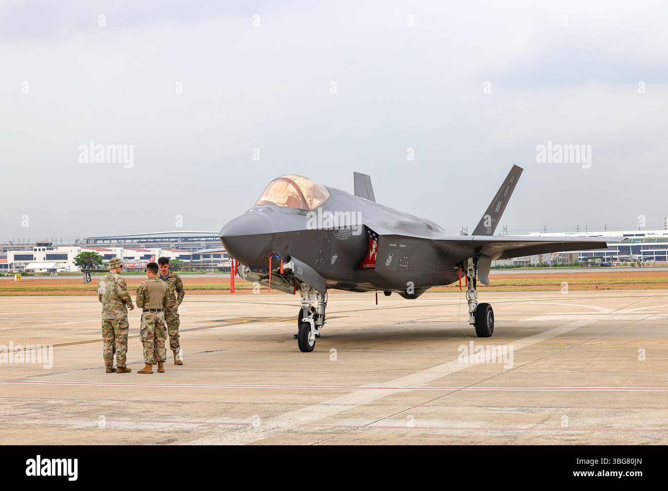 Lockheed Martin F35 Lightning II caccia multiruolo all'airshow in Thailandia. Foto Stock