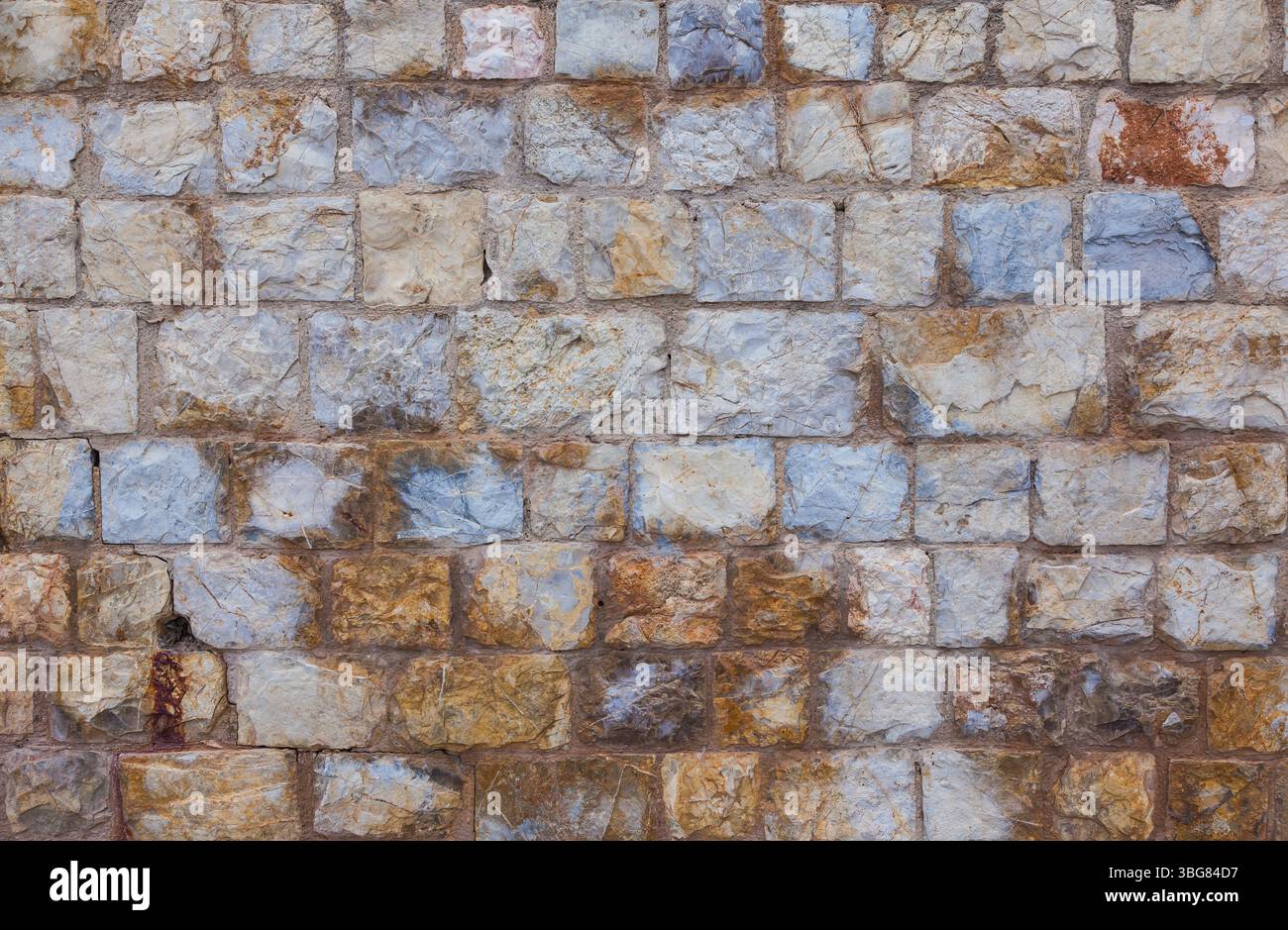 Antico castello medievale muro di mattoni di texture di sfondo in Larnaca a Cipro Foto stock