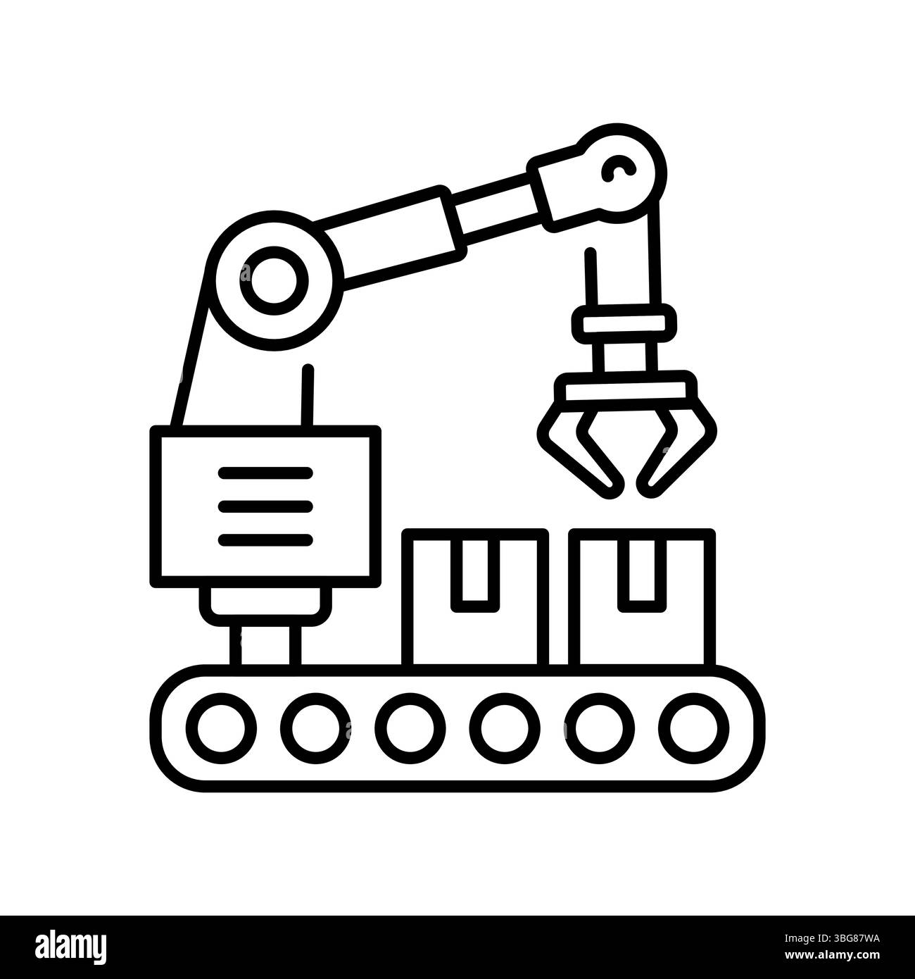 icona della linea nera dei robot da magazzino per progetti digitali e di stampa. Icone di pulizia minime per applicazioni e siti Web. Icone semplici e moderne per UI UX e brandin Illustrazione Vettoriale icona della linea nera dei robot da magazzino per progetti digitali e di stampa. Icone di pulizia minime per applicazioni e siti Web. Icone semplici e moderne per UI UX e brandin Illustrazione Vettoriale