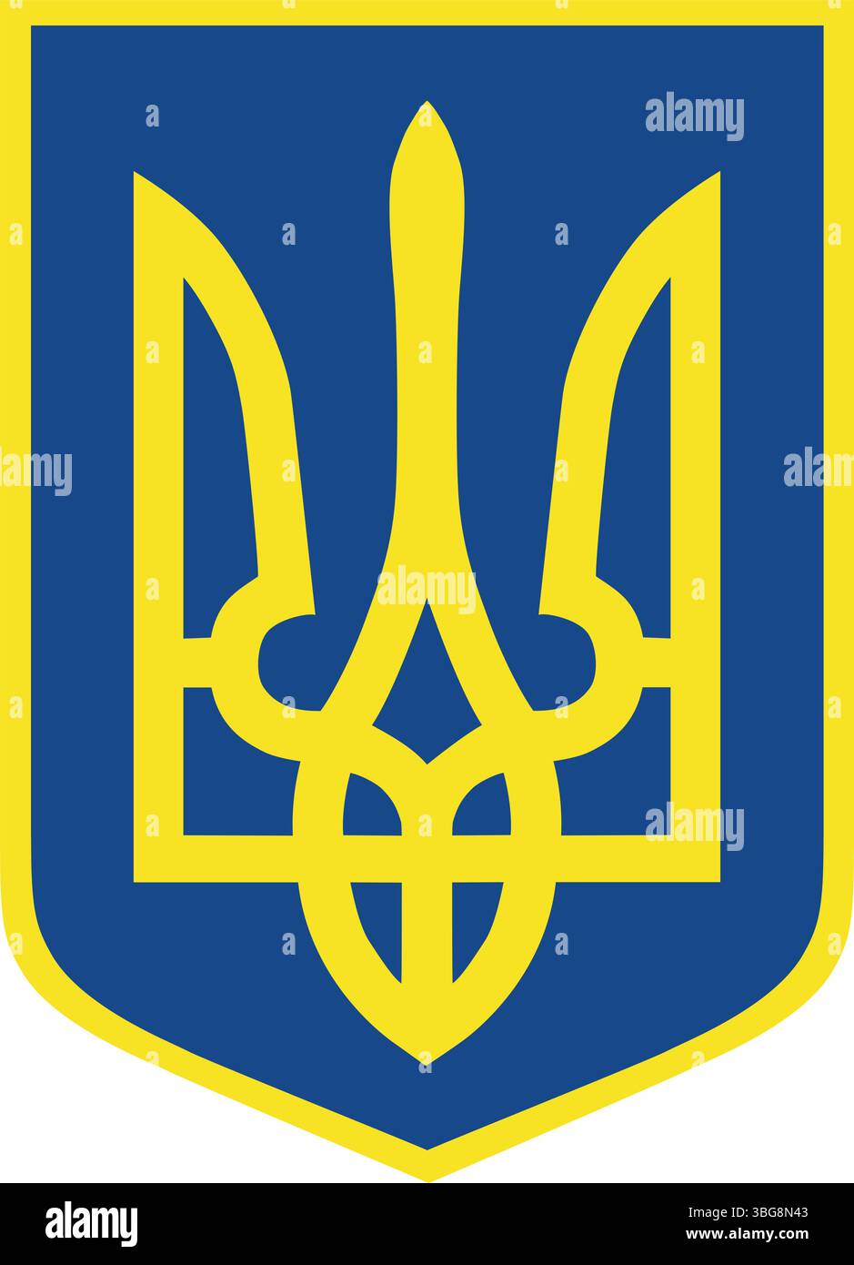 Adesivo Auto Ucraina Tryzub Tridente - 2 Pezzi 4 Pollici, Bandiera Colori, Vinile Resistente Alle Intemperie - 2