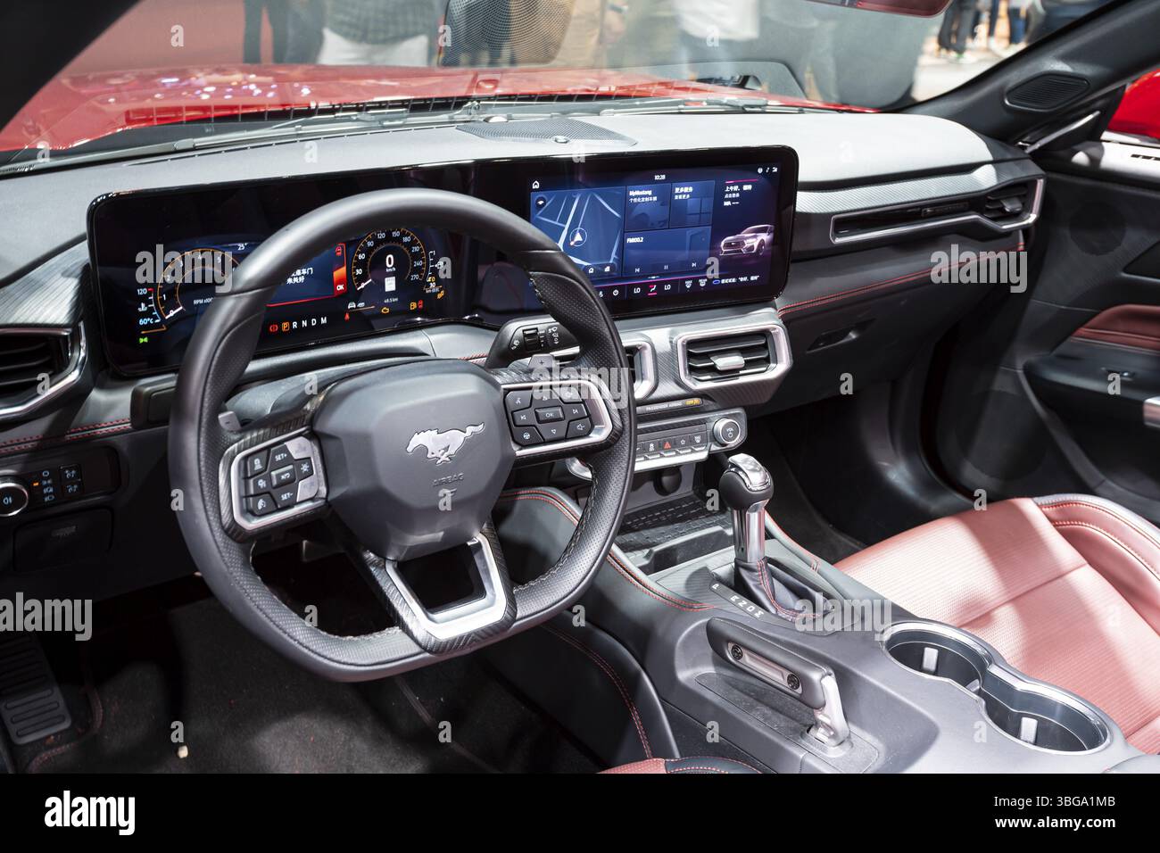 Veicolo, auto, auto elettrica, elettromobilità, Ford Mustang, salone dell'automobile di Shanghai 2025, Shanghai, Repubblica Popolare Cinese Foto Stock