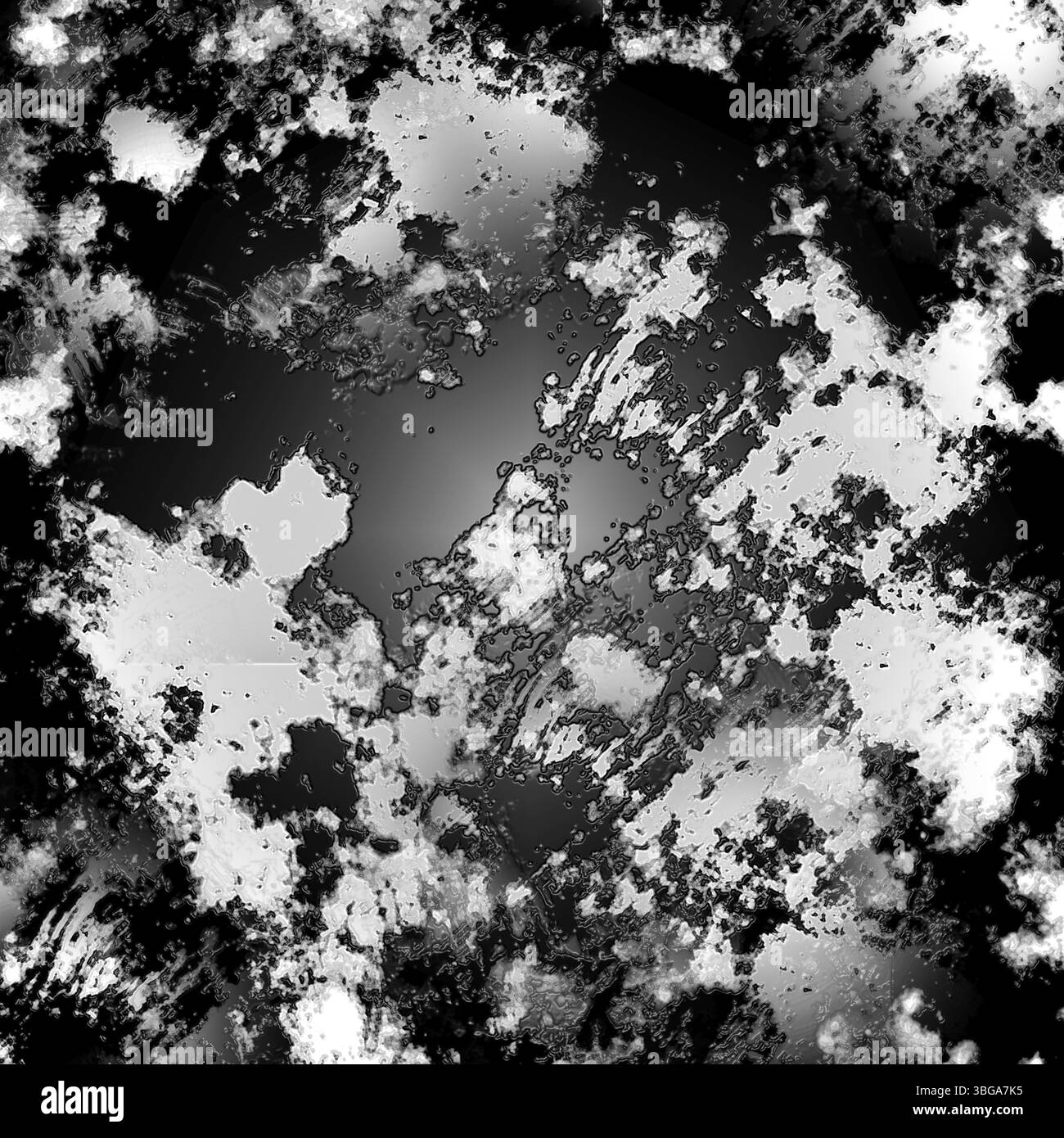 Sfondo astratto in bianco e nero con effetto testurizzato che crea un'immagine spettacolare e intensa.Bielorussia Foto Stock