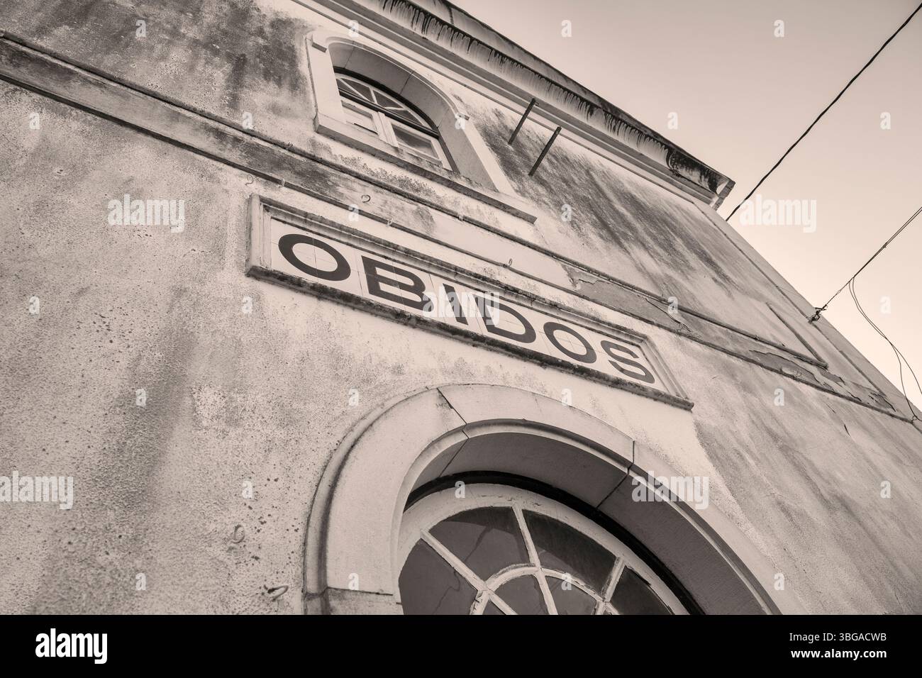 Portogallo, regione di Oeste, Óbidos, la vecchia stazione ferroviaria (dettaglio) Foto Stock