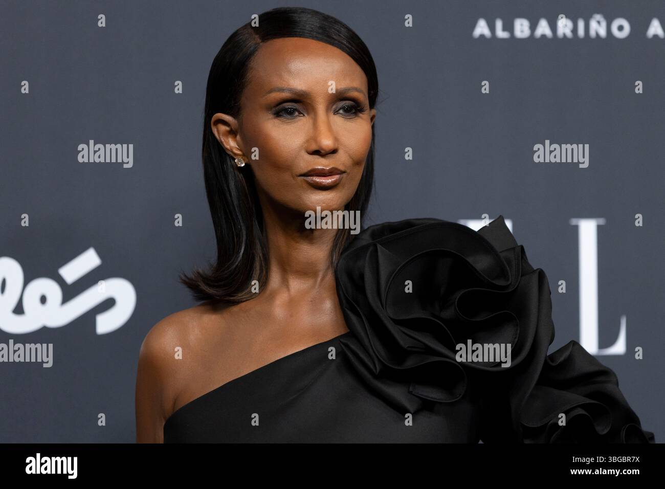 Zara Mohamed Abdulmajid, alias Iman, ha partecipato a "The ELLE Style Awards 2025" Photocall al Royal Theater il 4 giugno 2025 a Madrid, Spagna. Foto Stock