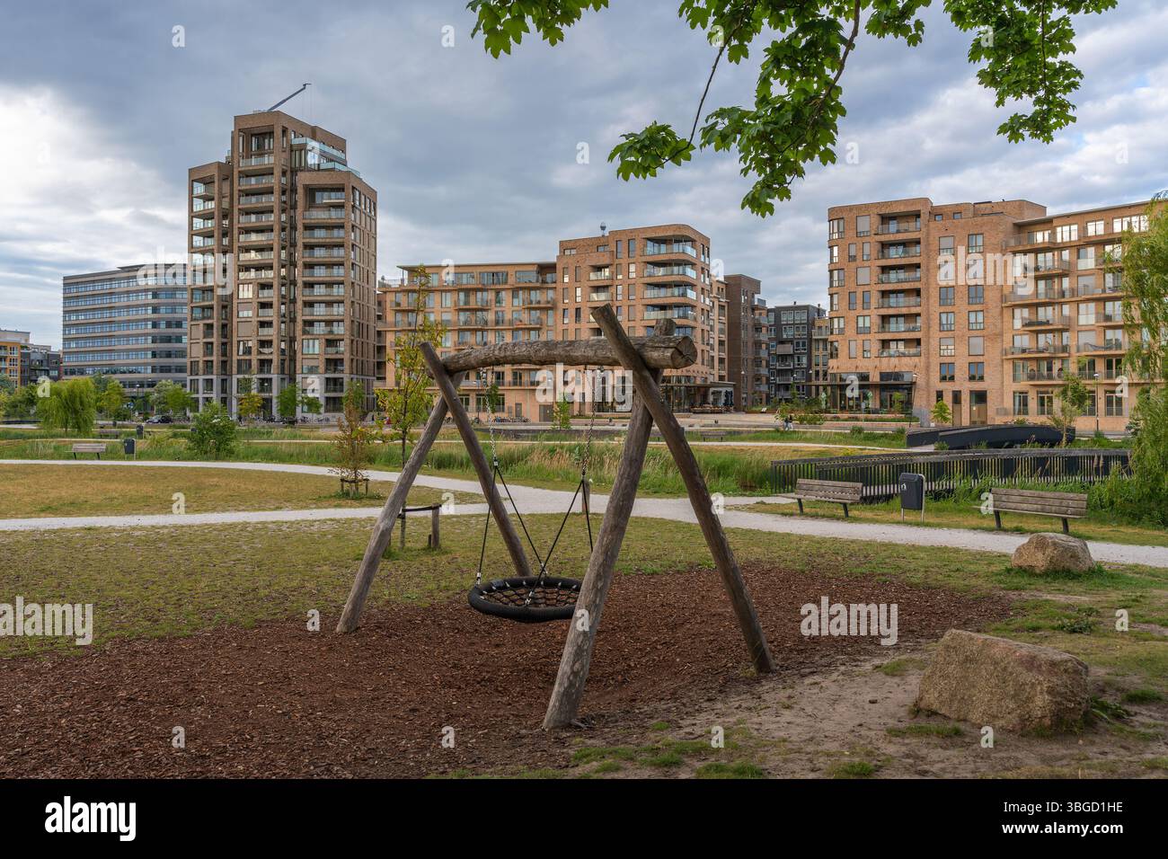 Holland Park Diemen, nuova e moderna area residenziale ai margini di Amsterdam, Paesi Bassi Foto Stock