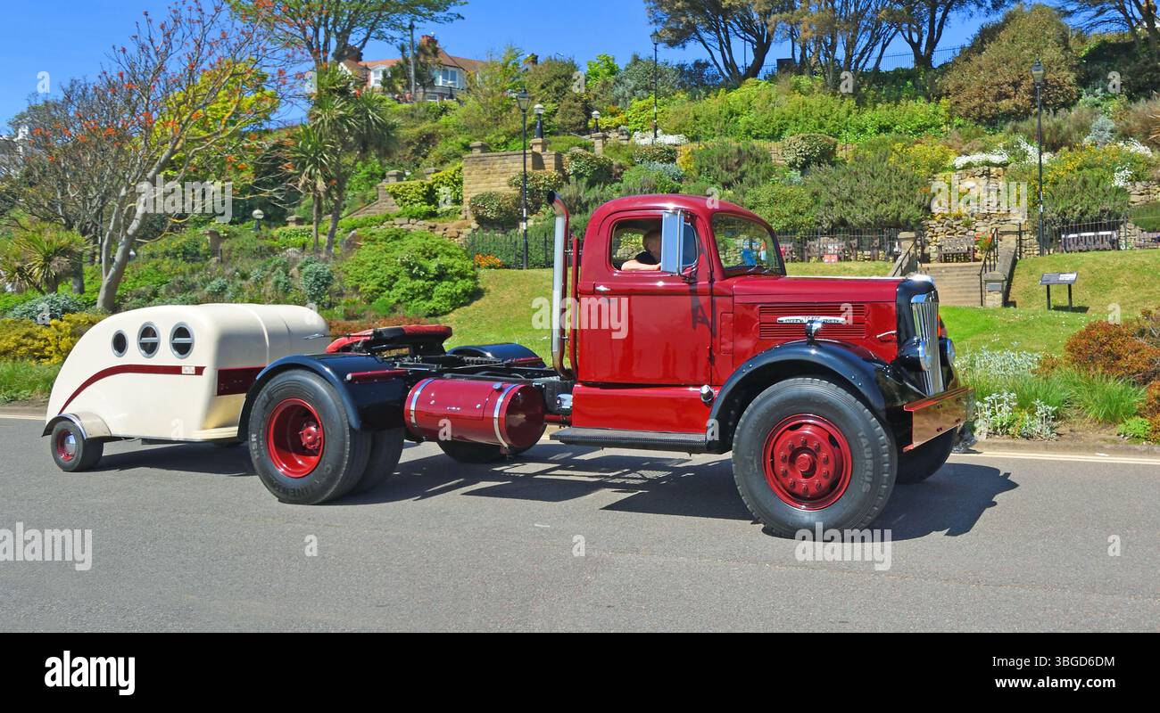 Super Power Truck Classic White Motor Foto Stock