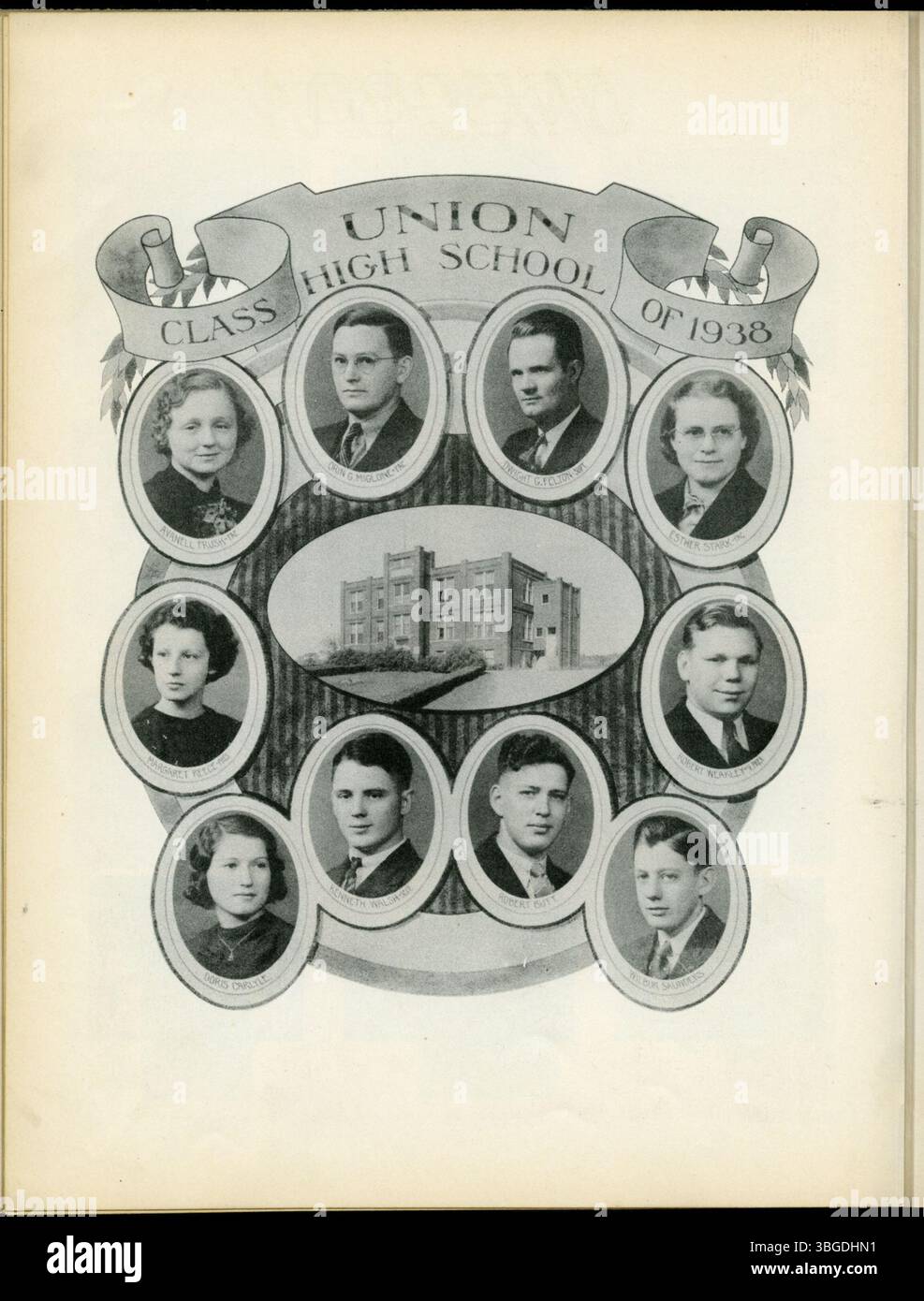 Il Lickingana Yearbook del 1938 fu una pubblicazione del Licking County High School Student Council, con studenti di varie scuole superiori della contea di Licking, Ohio, come Granville, Alexandria e Hebron. Foto Stock