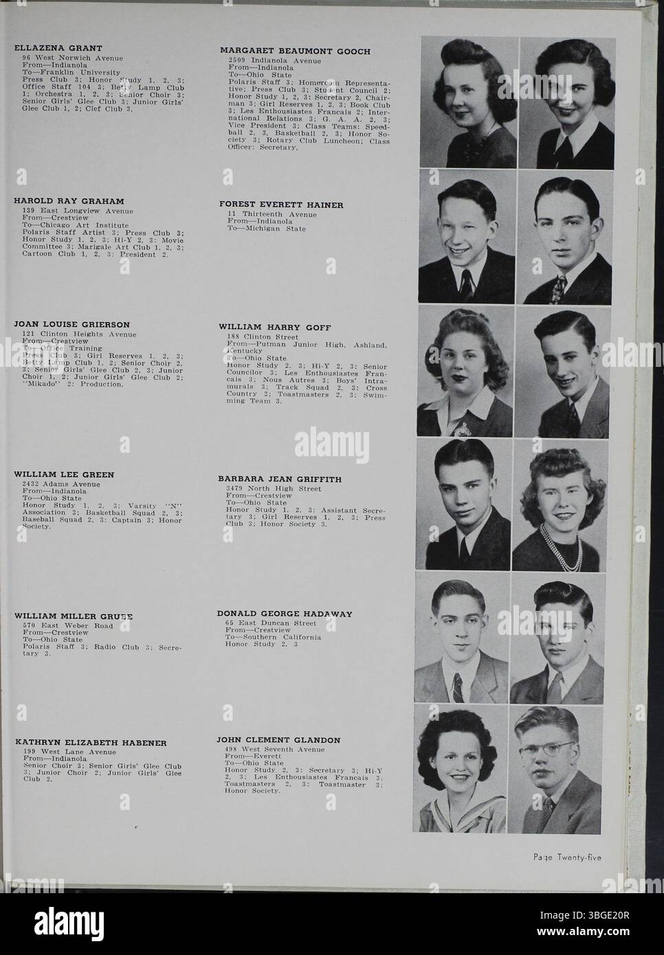 L'annuario del 1942 della North High School, intitolato "The Memory Book", presenta un resoconto delle origini della scuola nel 1892 con un progetto dell'architetto Frank L. Packard. L'edificio, una struttura a tre piani in stile neoromanico, è stato sostituito da una nuova struttura nel 1924. La scuola alla fine chiuse nel 1979 a causa del declino delle iscrizioni, ma fu riaperta nel 2012 con il nuovo nome di Columbus International High School, che ora serve i gradi 7-12. Foto Stock