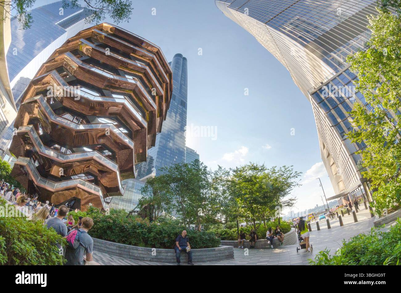 Pomeriggio di sole nei cantieri Hudson Foto Stock