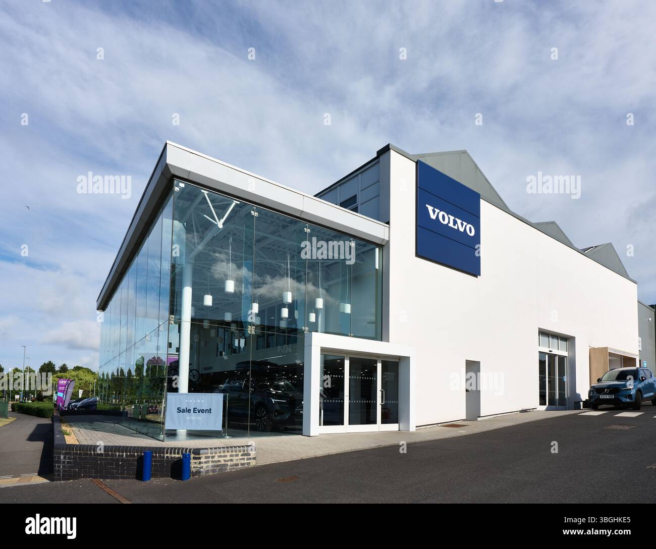 Showroom Volvo, Northampton, Inghilterra. Foto Stock