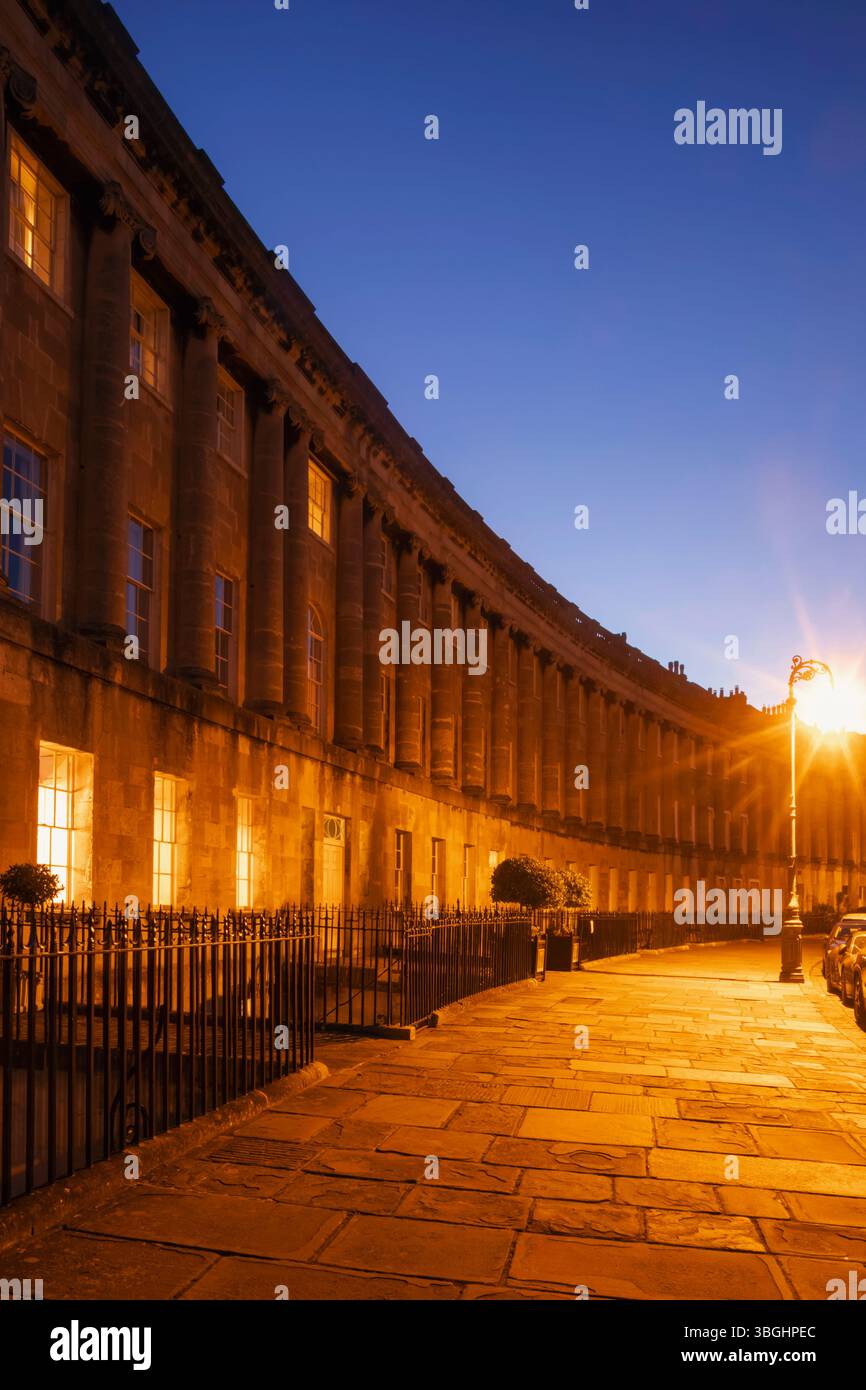 Inghilterra, Somerset, bagno, Royal Crescent Foto Stock