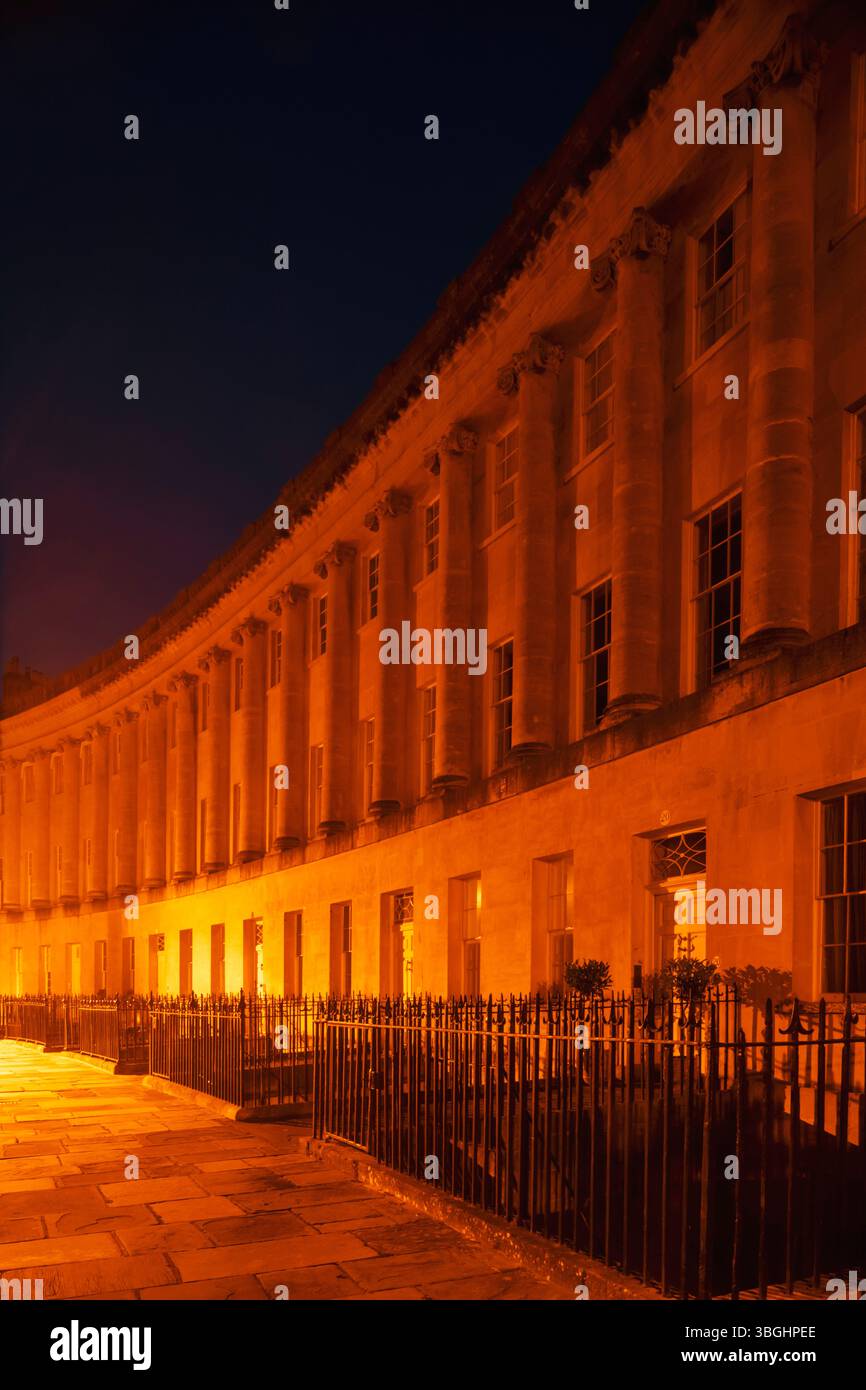Inghilterra, Somerset, bagno, Royal Crescent Foto Stock